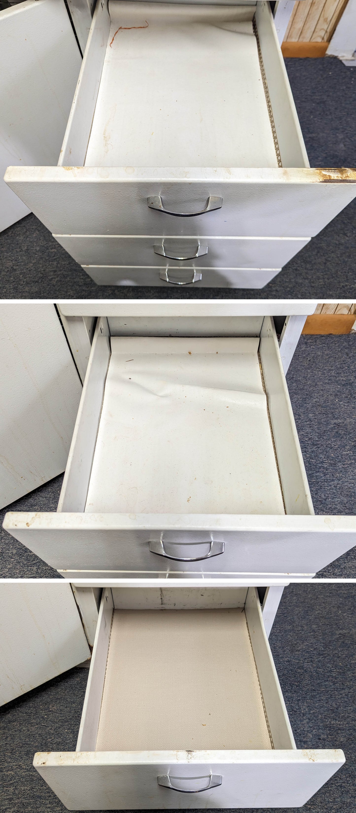 54"W Vintage Antique Old Porcelain Steel Single Basin Double Washboard Farm Farmhouse Sink Metal Cabinet