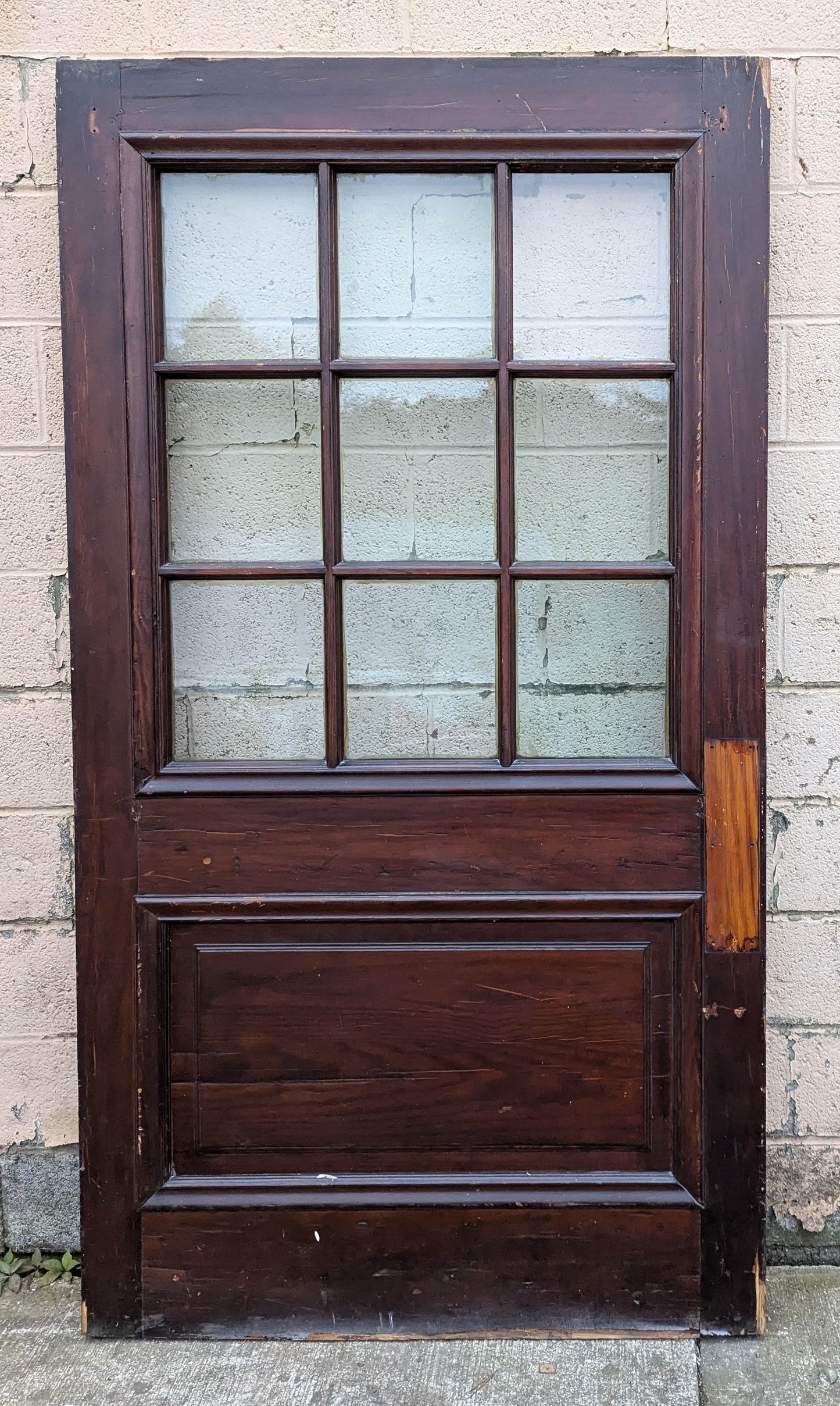 CLEANED 4.5"x4.5" Antique Vintage Old Reclaimed Salvaged Steel Bronze Copper Ball Tip Finial Exterior Entry Door Hinges Screws