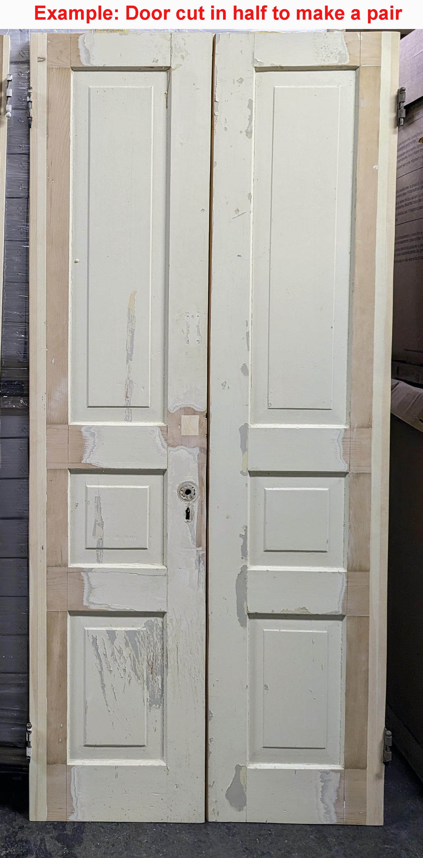 2 available 34"x82" Antique Vintage Old Reclaimed Salvaged Victorian SOLID Wood Wooden Interior Door 6 Panel