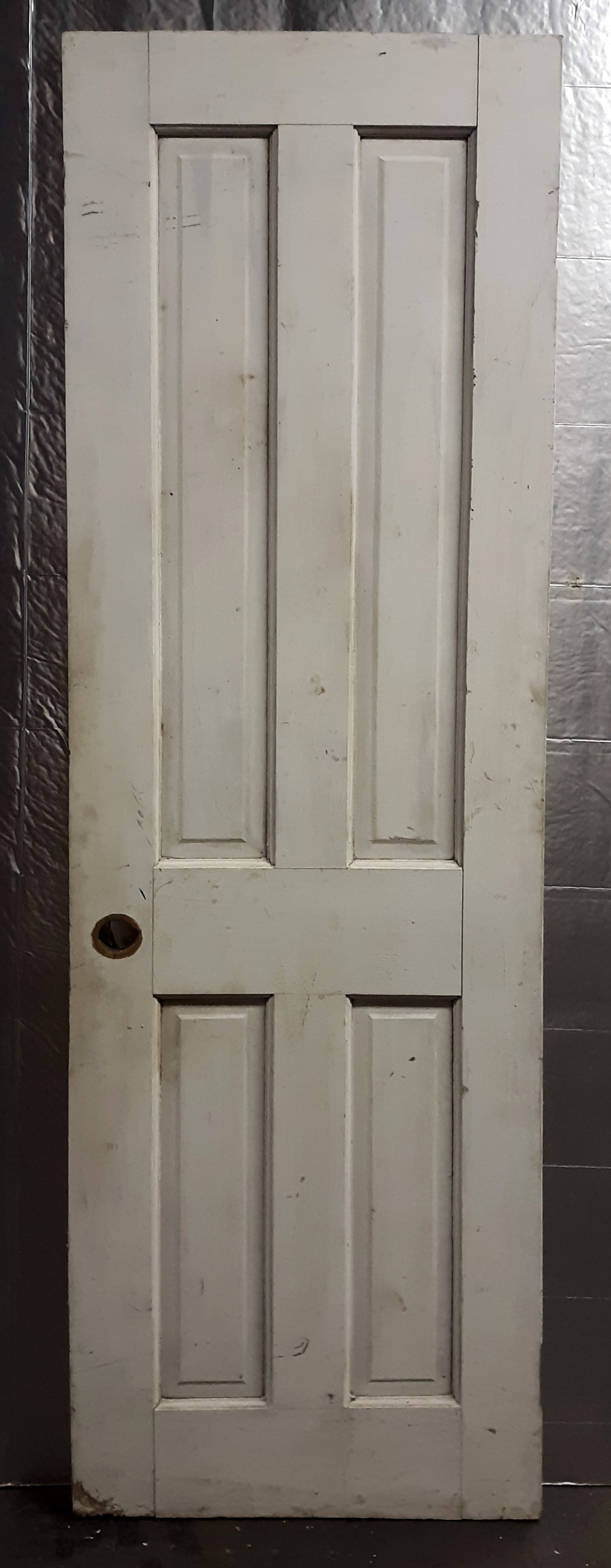 24"x78" Antique Vintage Old Reclaimed Salvaged Victorian SOLID Wood Wooden Interior Door 4 Panels