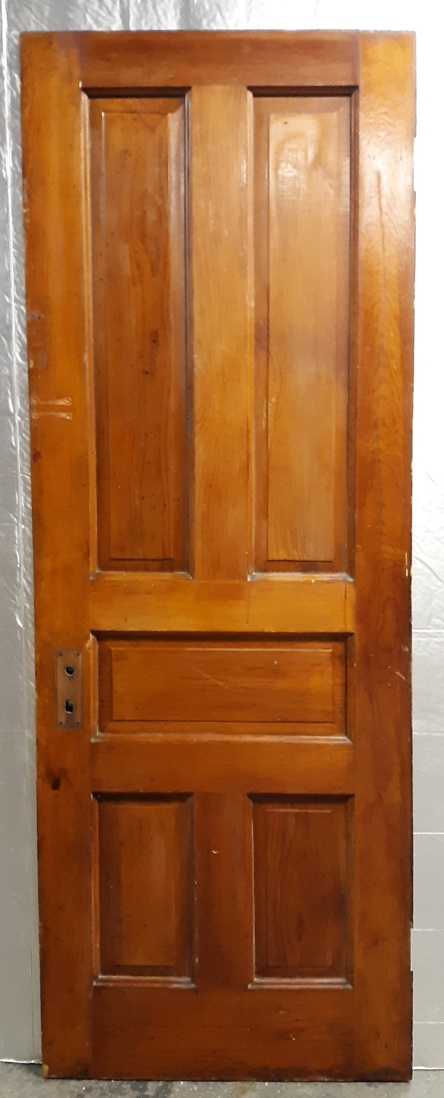28x78" Antique Vintage Old Reclaimed Salvaged Victorian Interior SOLID Wood Wooden Pantry Door 5 Panels