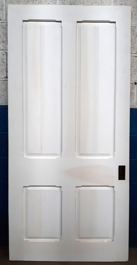 72x80x1.75" Pair Antique Vintage Old Reclaimed Salvaged Victorian SOLID Wood Wooden Double Pocket Doors