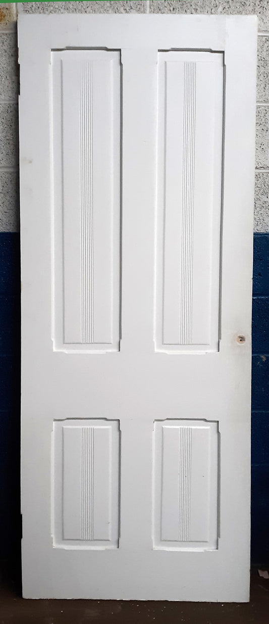 29"x77.5" Antique Vintage Old Reclaimed Salvaged Victorian SOLID Wood Wooden Closet Interior Door Panels