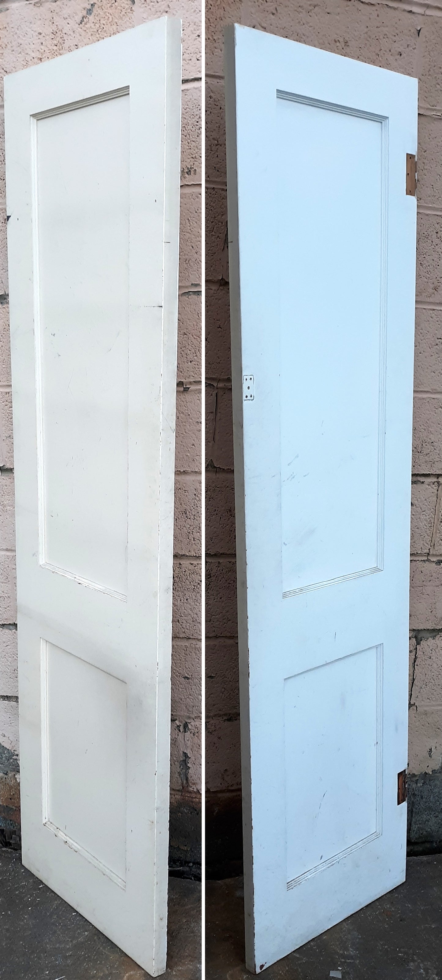 22"x77.5" Antique Vintage Old Reclaimed Salvaged Interior SOLID Wood Wooden Closet Pantry Door 2 Panels