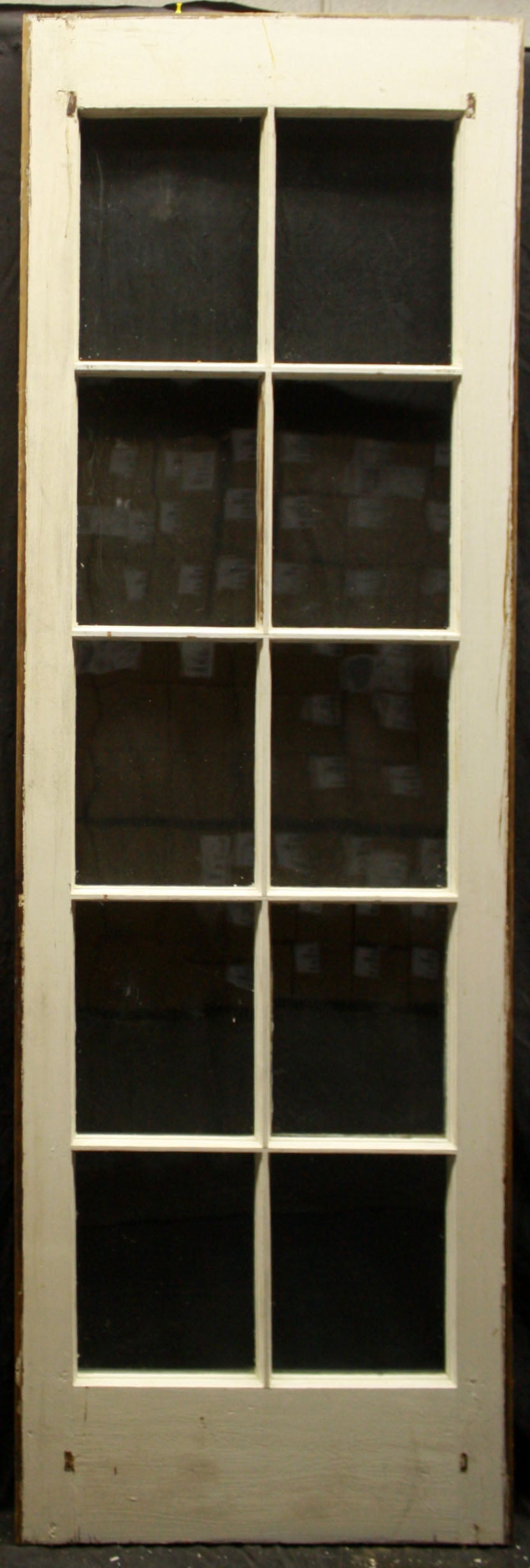 Pair 26.5"x84"x1.75" Antique Vintage Old Salvaged Reclaimed Solid Wooden Wood Sidelite Side Lite Doors French Exterior Entrance Window Glass