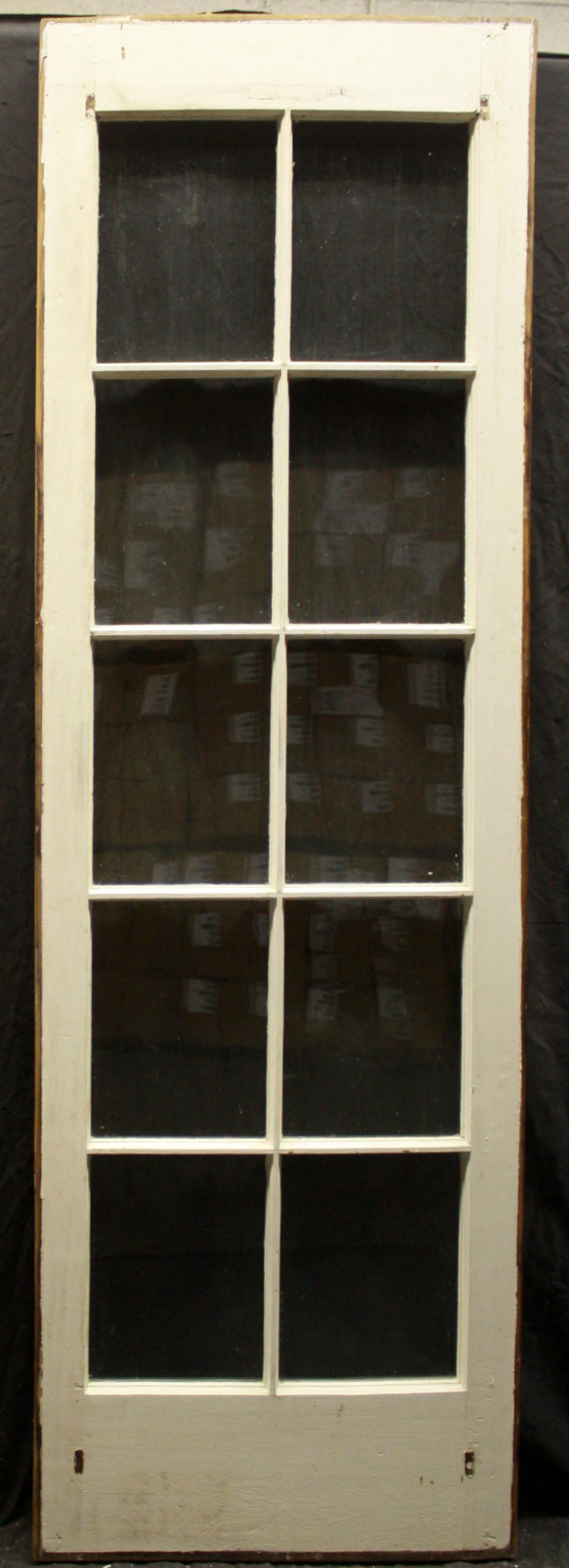 Pair 26.5"x84"x1.75" Antique Vintage Old Salvaged Reclaimed Solid Wooden Wood Sidelite Side Lite Doors French Exterior Entrance Window Glass