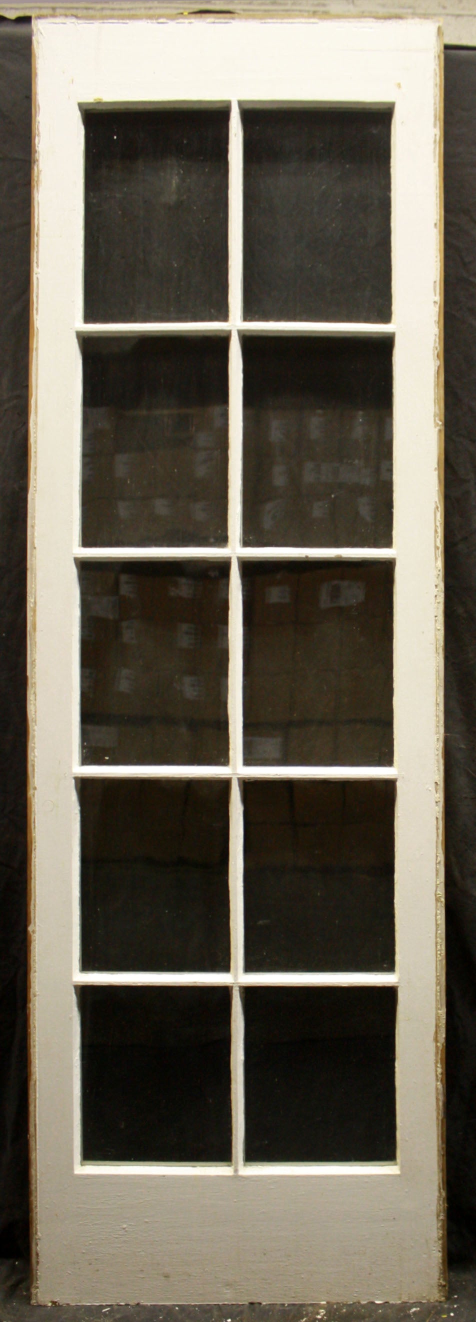 Pair 26.5"x84"x1.75" Antique Vintage Old Salvaged Reclaimed Solid Wooden Wood Sidelite Side Lite Doors French Exterior Entrance Window Glass