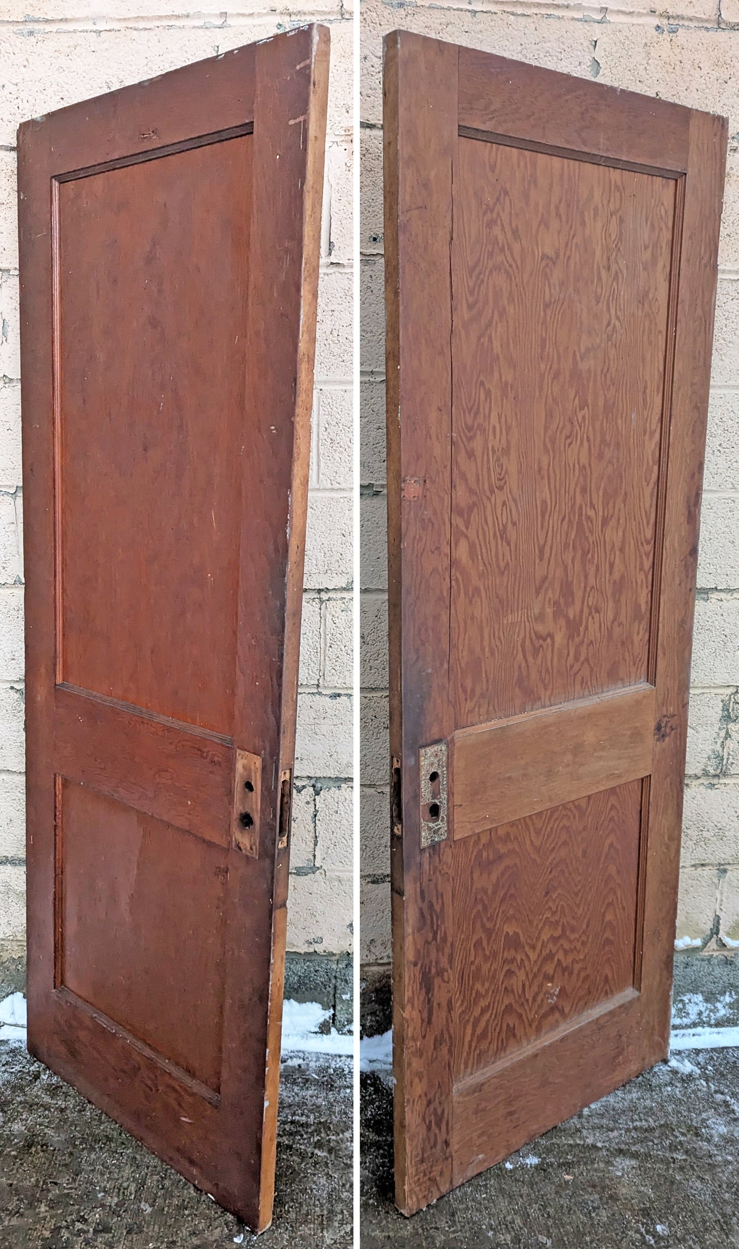 28"x77" Antique Vintage Old Reclaimed Salvaged Interior Closet SOLID Wood Wooden Doors 2 Panels