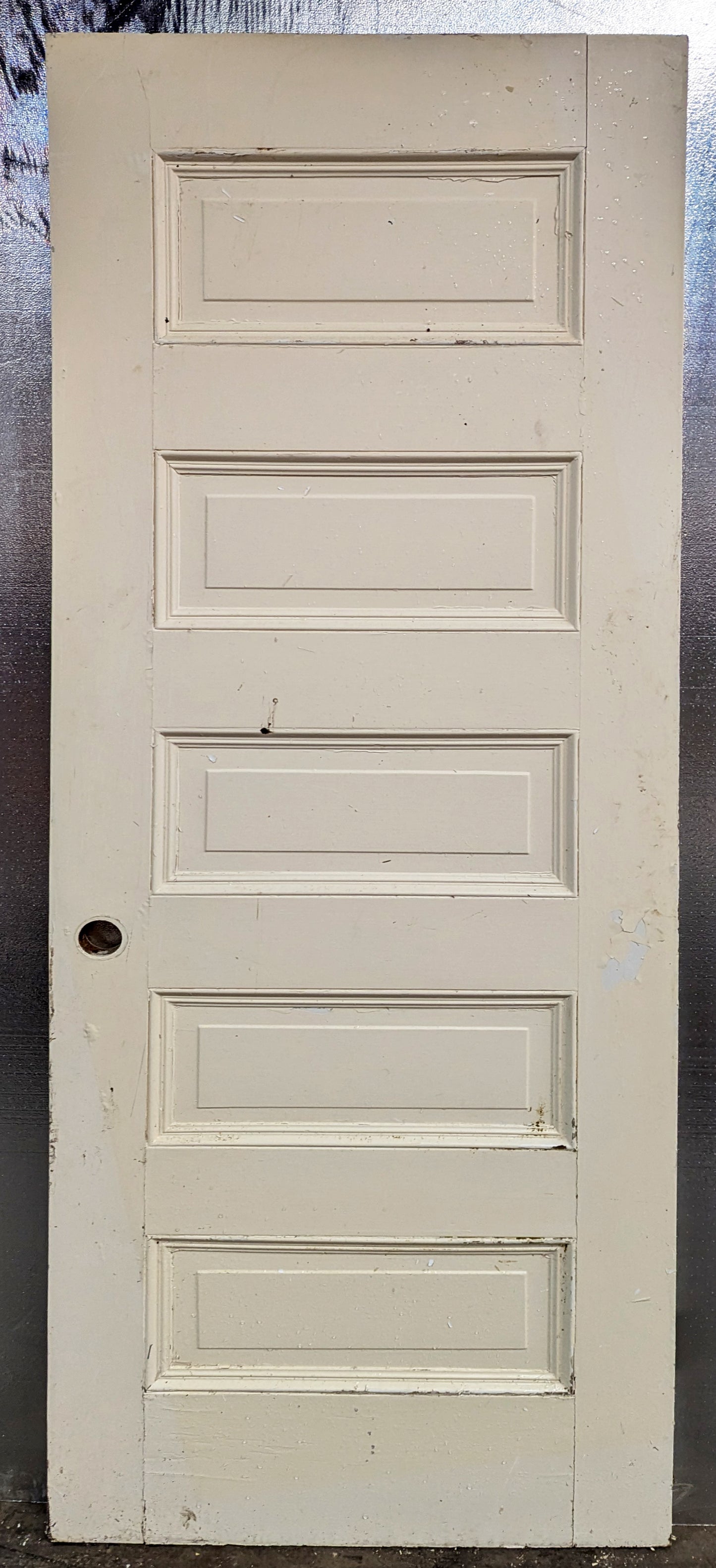 2 available 30"x79" Antique Vintage Old Reclaimed Salvaged Interior SOLID Wood Wooden Room Doors 5 Raised Ladder Panels