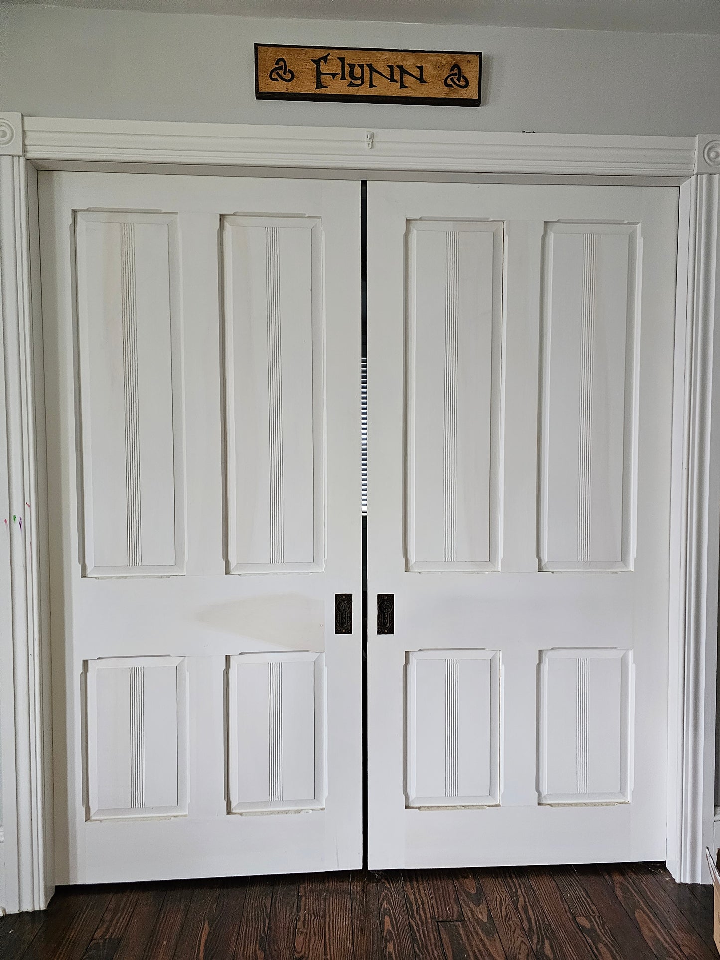 72x80x1.75" Pair Antique Vintage Old Reclaimed Salvaged Victorian SOLID Wood Wooden Double Pocket Doors