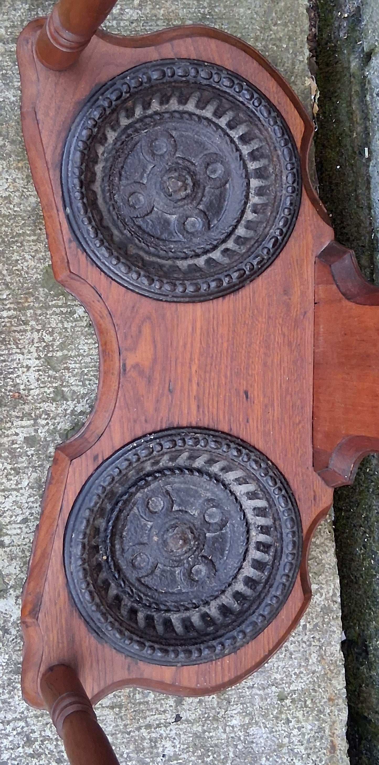 Antique Vintage Old Reclaimed Salvaged Victorian Eastlake SOLID Walnut Wood Wooden Hall Tree Coat Hanger Umbrella Stand Rack Hook Mirror