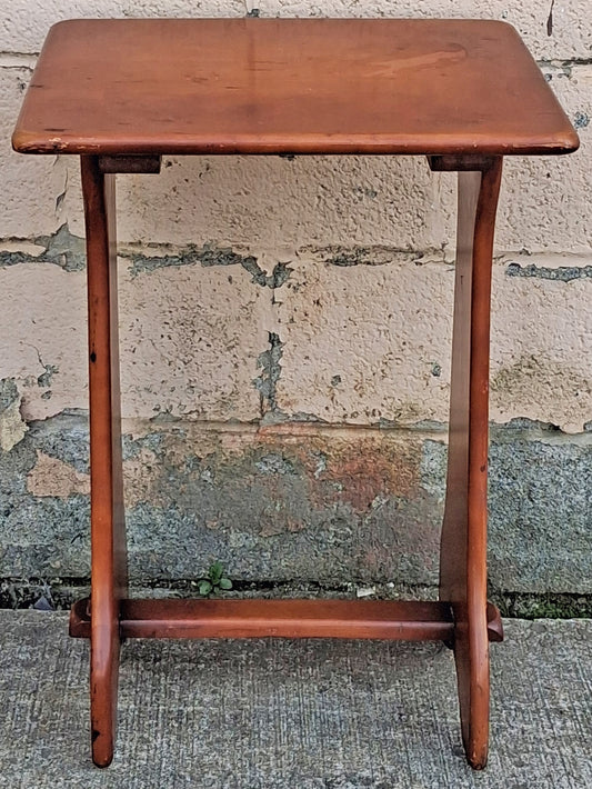 Antique Vintage Old Reclaimed Salvaged SOLID Carved Maple Wood Wooden Neo-Classical Side End Hall Accent Foyer Sofa Lamp Table Stand