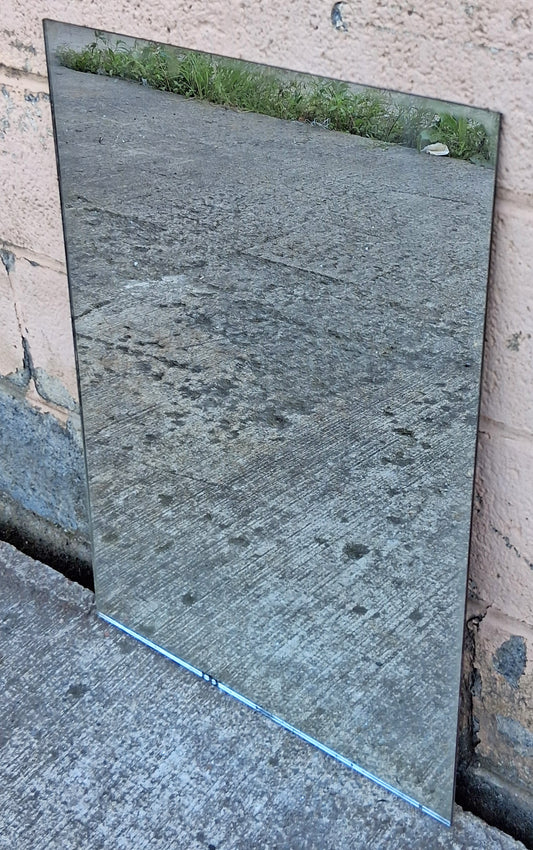 20"x28" Antique Vintage Old Reclaimed Salvaged Distressed Replacement Glass Mirror Square Chippendale Mirror Victorian