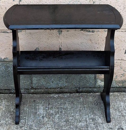 Antique Vintage Victorian Old Reclaimed Salvaged SOLID Wood Wooden Carved Side End Hall Accent Sofa Serpentine Table Plant Lamp Stand