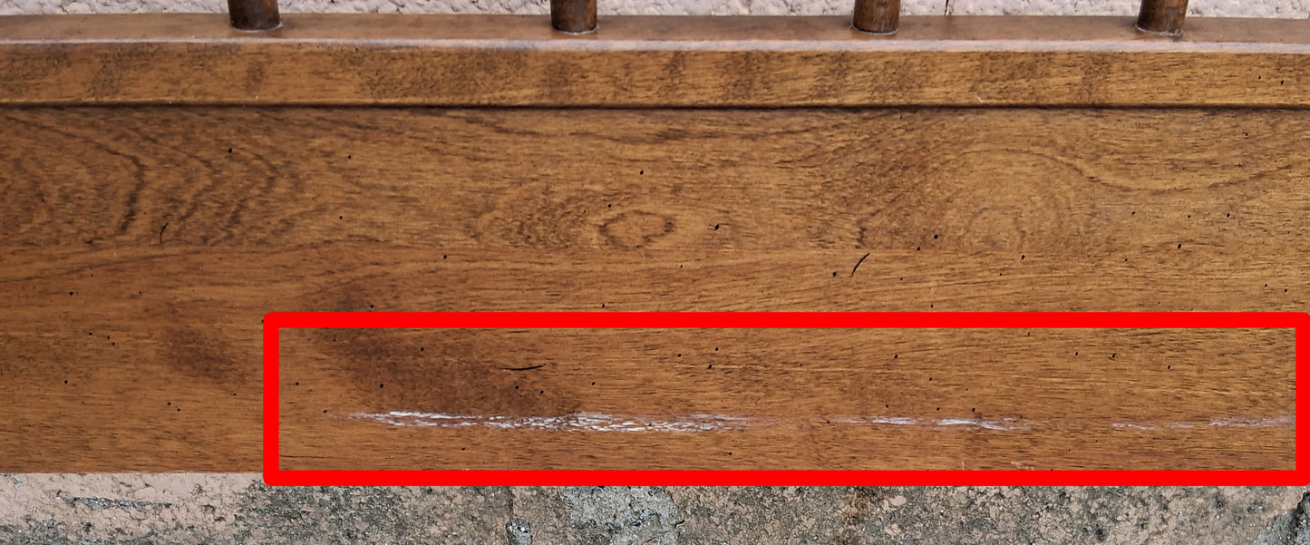 Vintage Antique Old Reclaimed Salvaged Ethan Allen Colonial Style SOLID Birch Wood Wooden Full Sized Poster Spool Bed Frame Head Foot Board