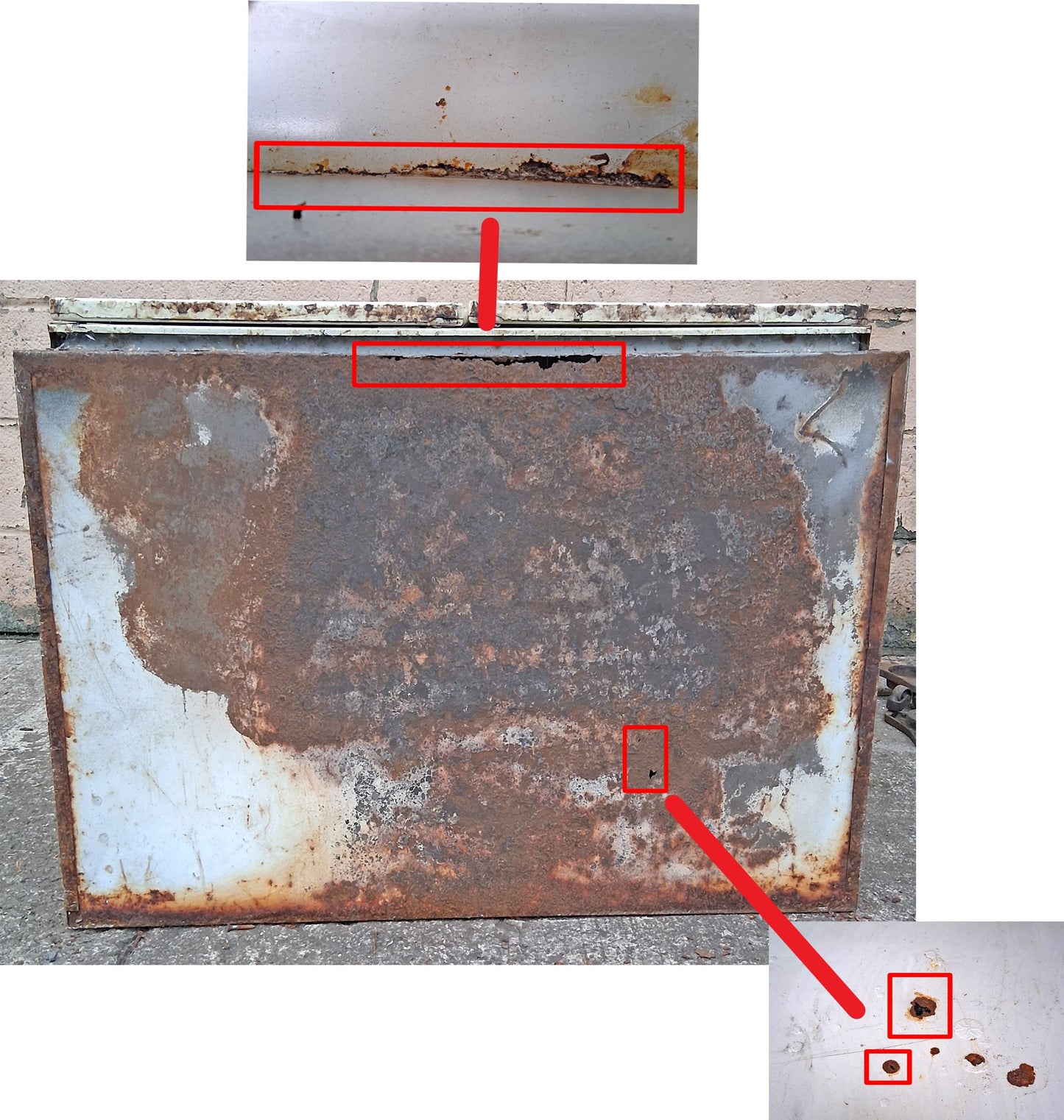 Antique Vintage Old Reclaimed Salvaged Art Deco Mid Century Modern Formica Top Metal Steel Microwave Stand Storage Kitchen Cabinet Cupboard