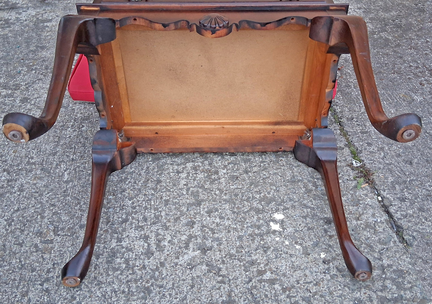 Vintage Antique Old Victorian Queen Anne SOLID Mahogany Slant Front Secretary Desk Shelves Writing Table Drawers