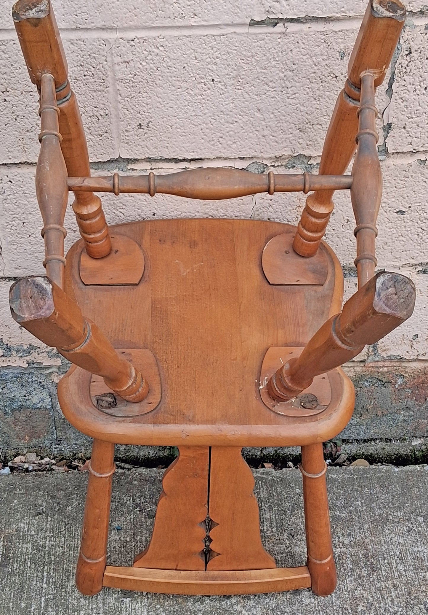 Pair of Vintage Antique Salvaged Arts & Crafts Mission Craftsman Farmhouse Country SOLID Maple Wood Wooden Side Dining Accent Chair Seats