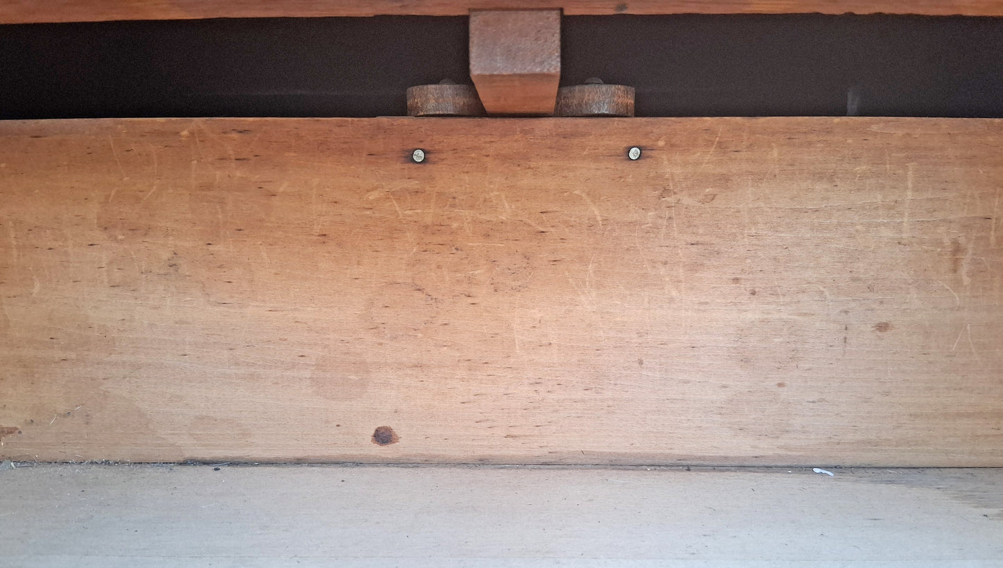 Antique Vintage Old Edwardian Farmhouse Country Colonial Revival Reclaimed Salvaged SOLID Tiger Quartersawn Oak Chest of Drawers Dresser