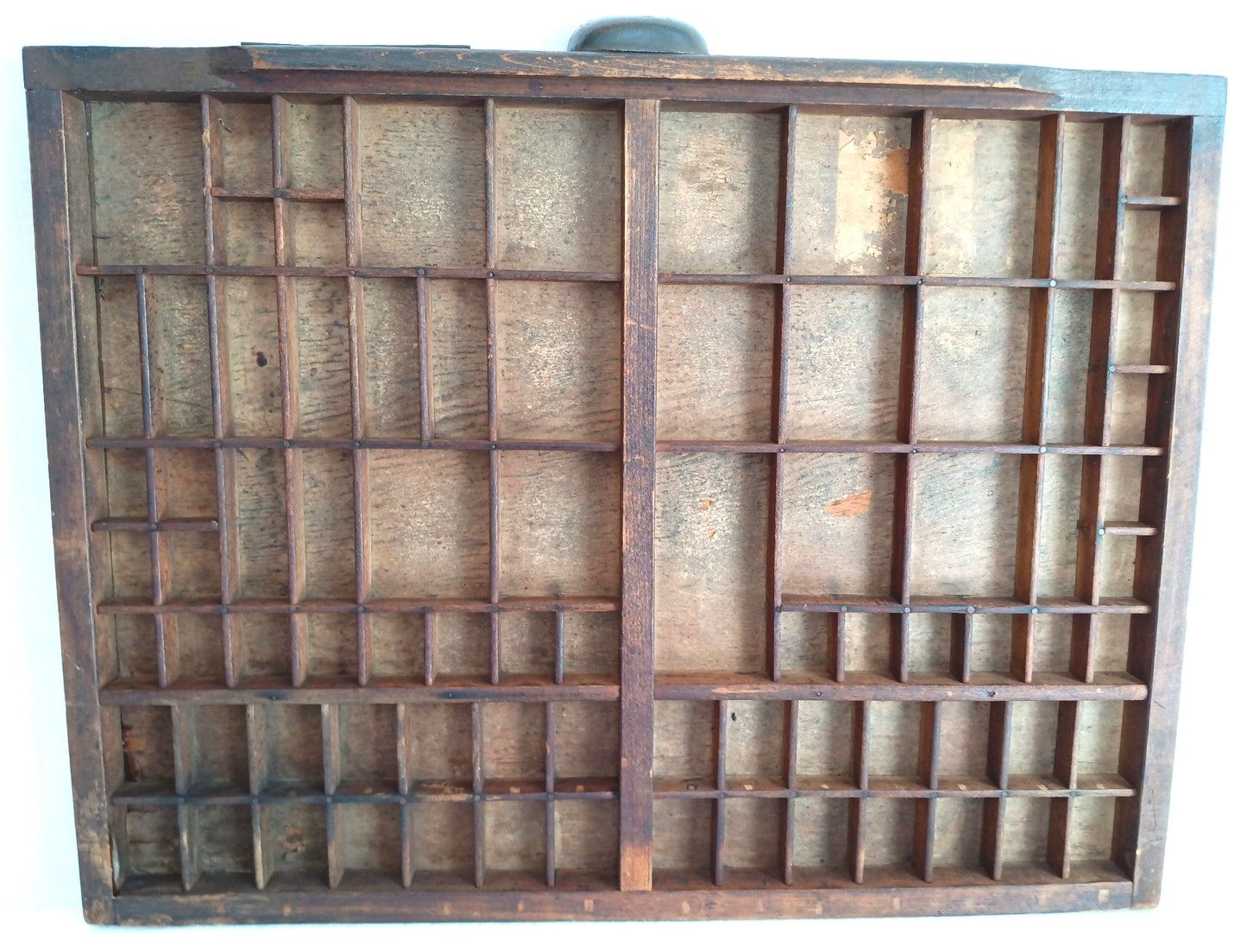 Antique Printers Tray Letterpress Drawer Shadow Wooden Box 82 Cubbies/Compartments Display Collectible Wall Hanging Knick Knack Shelf Crafts