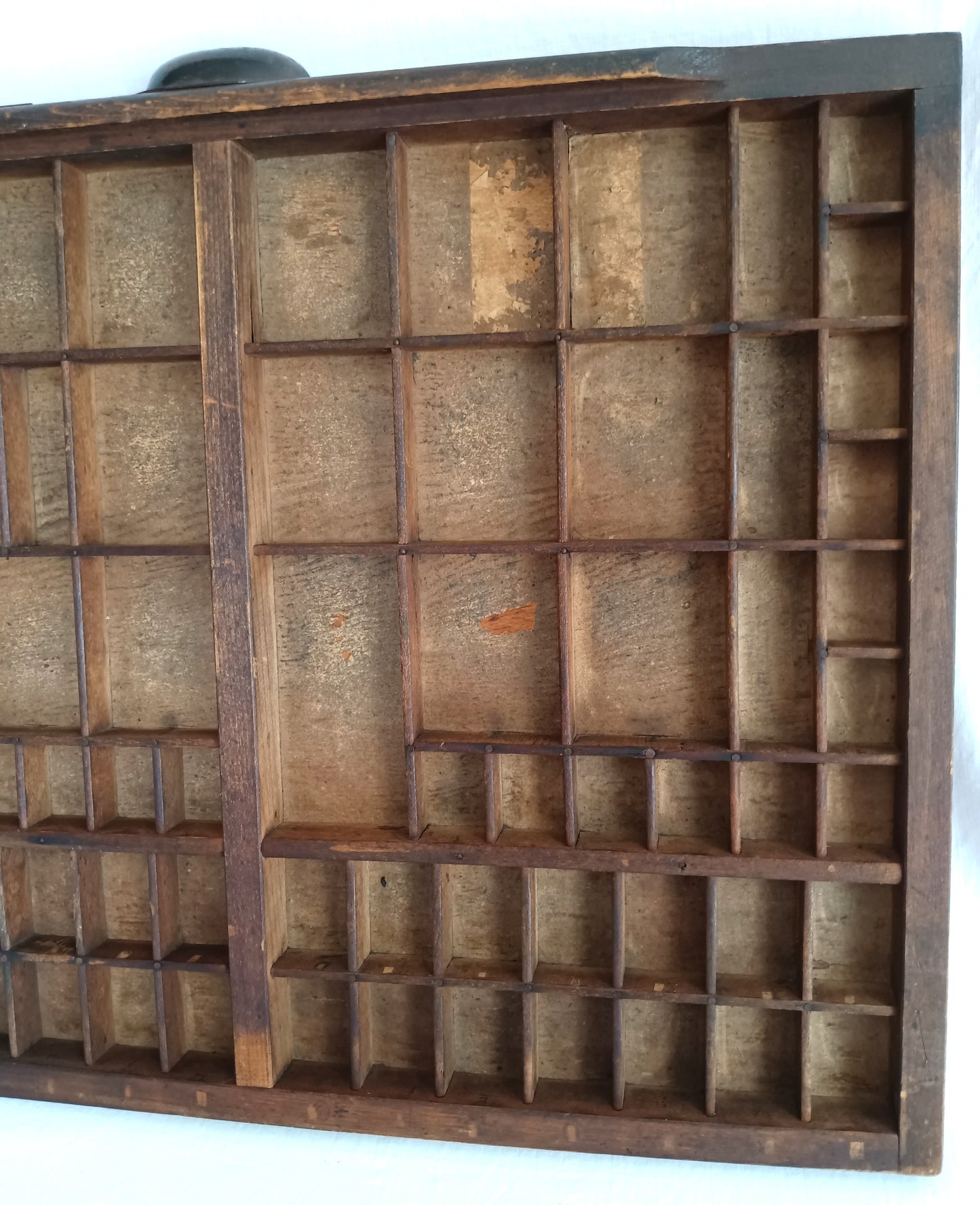 Antique Printers Tray Letterpress Drawer Shadow Wooden Box 82 Cubbies/Compartments Display Collectible Wall Hanging Knick Knack Shelf Crafts