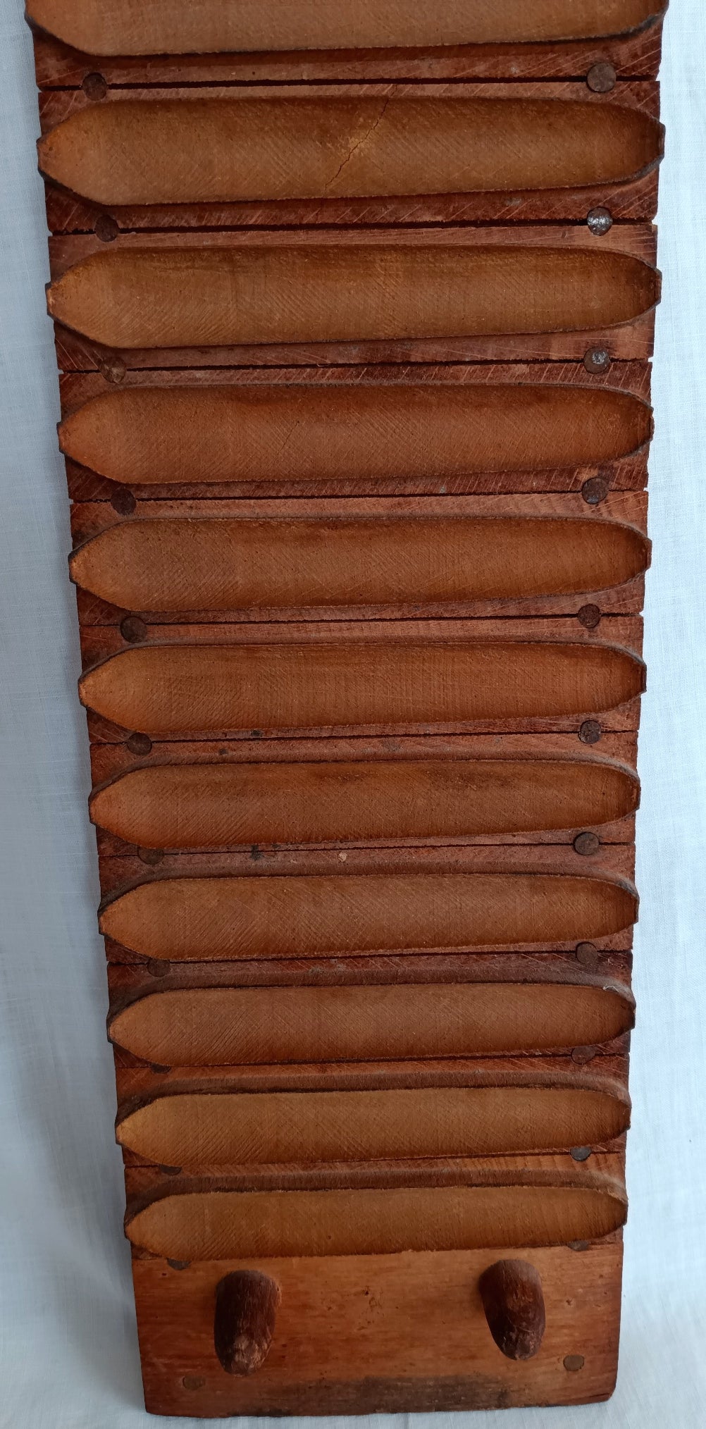 Primitive Antique German Cigar Hard Wood Press Mold Karl Intelmann Kom Ges No. 20228 Bad Zwischenahn Since 1862 Oldenburg, Bremen Tobacciana