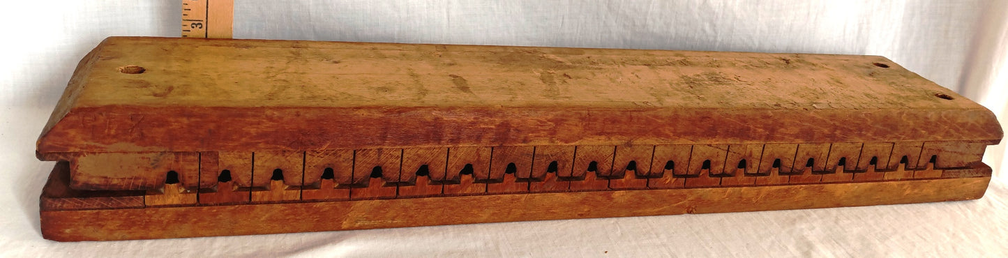 Primitive Antique German Cigar Hard Wood Press Mold Karl Intelmann Kom Ges No. 20228 Bad Zwischenahn Since 1862 Oldenburg, Bremen Tobacciana