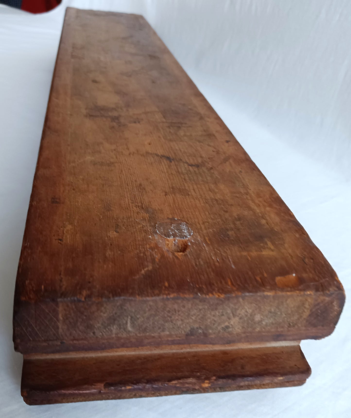Primitive Antique German Cigar Hard Wood Press Mold Karl Intelmann Kom Ges No. 20228 Bad Zwischenahn Since 1862 Oldenburg, Bremen Tobacciana