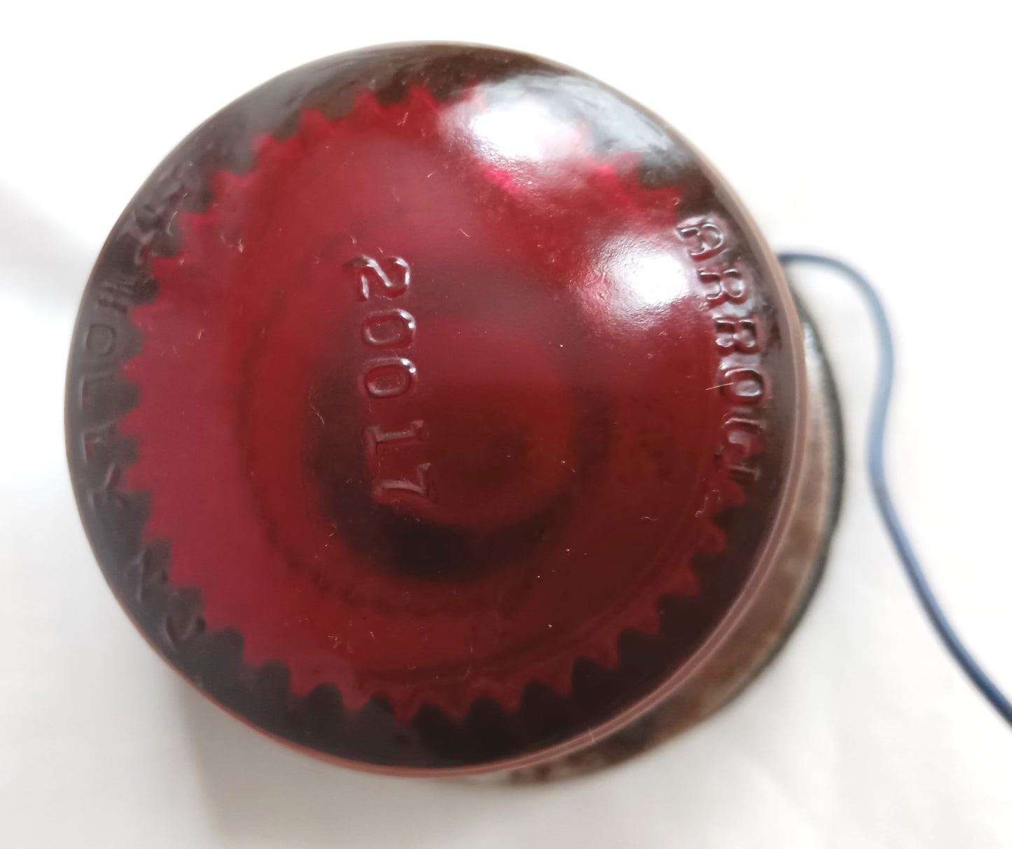 Vintage Arrow 20017 Boat Light Beacon Red Ruby Glass Mount Trim Ring Mt Holly NJ- Nautical AS IS