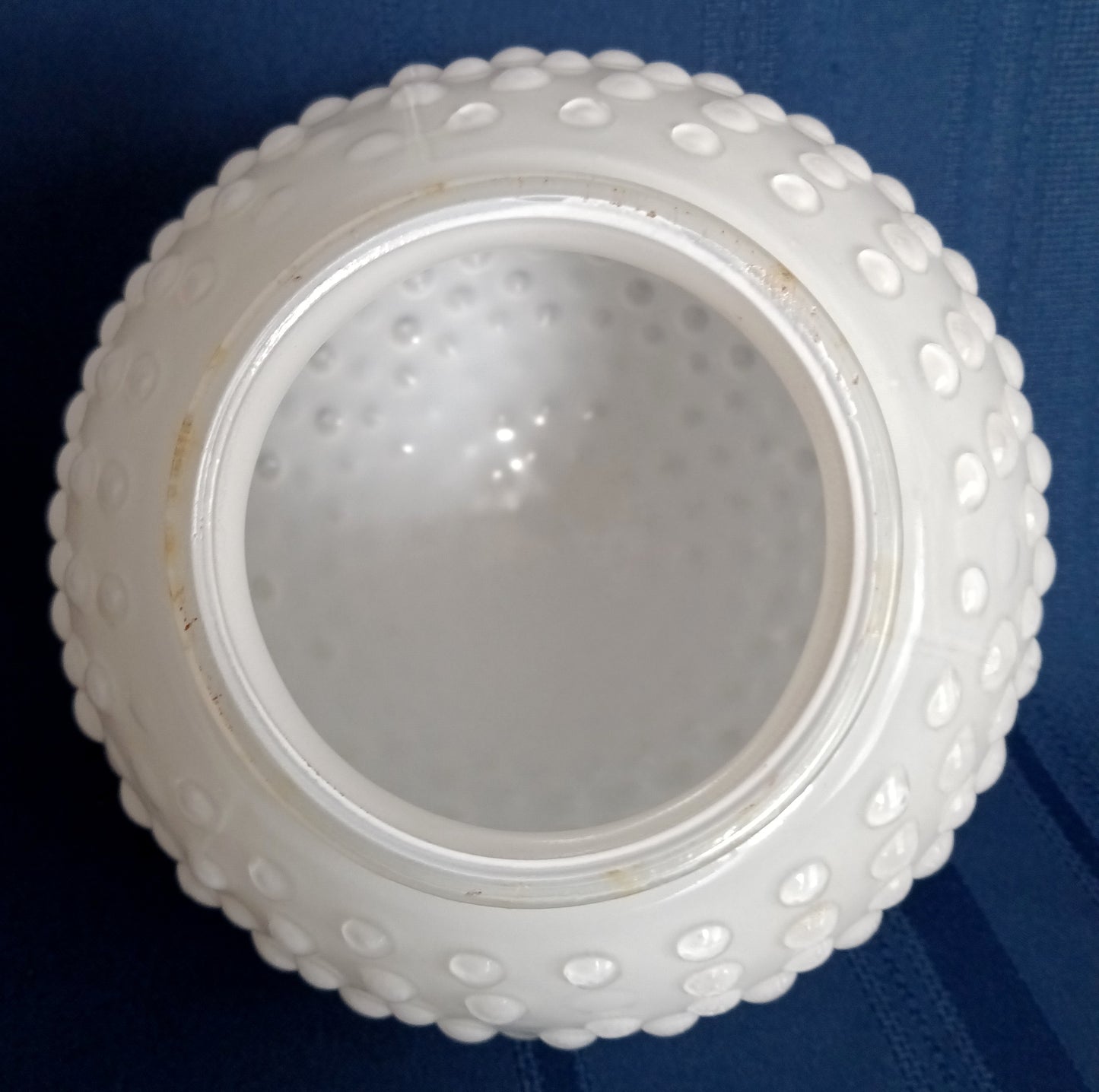 Vintage Milk Glass Lampshade Hobnail Pattern Round Ball Shape Replacement Wall Sconce Ceiling Light Globe Retro Lighting 3.25” Fitter