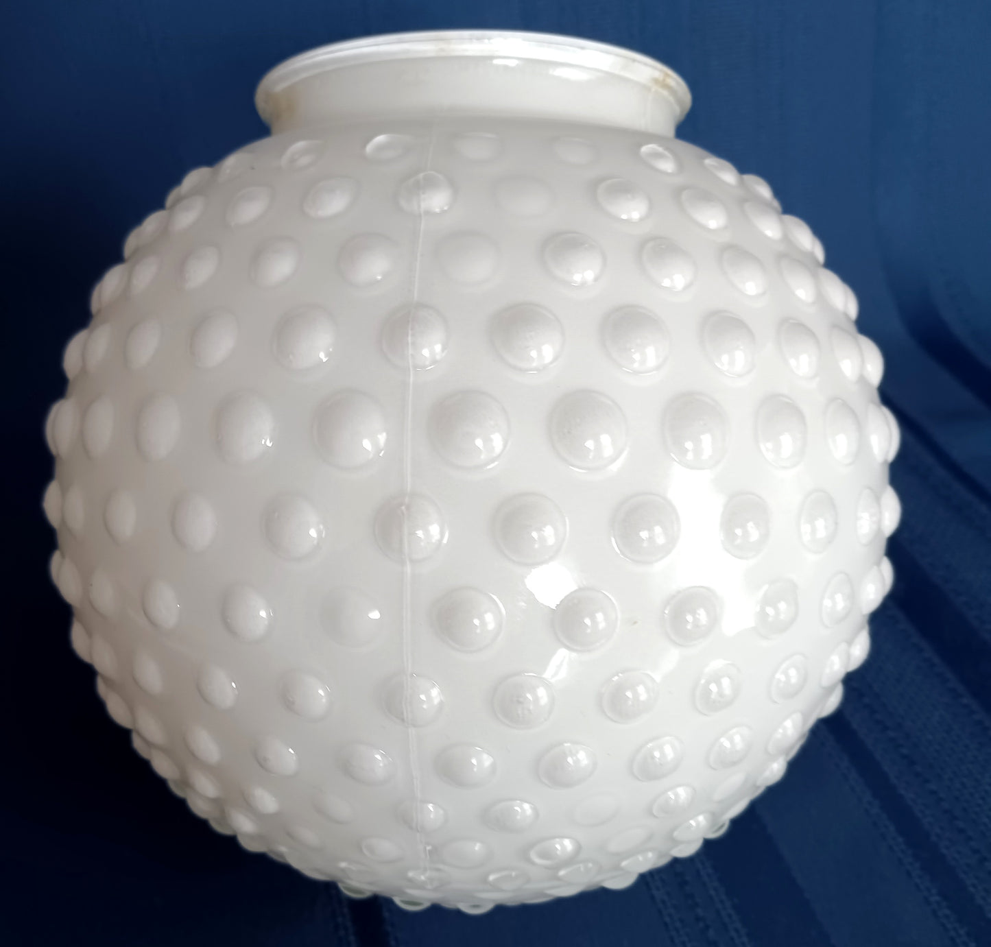 Vintage Milk Glass Lampshade Hobnail Pattern Round Ball Shape Replacement Wall Sconce Ceiling Light Globe Retro Lighting 3.25” Fitter