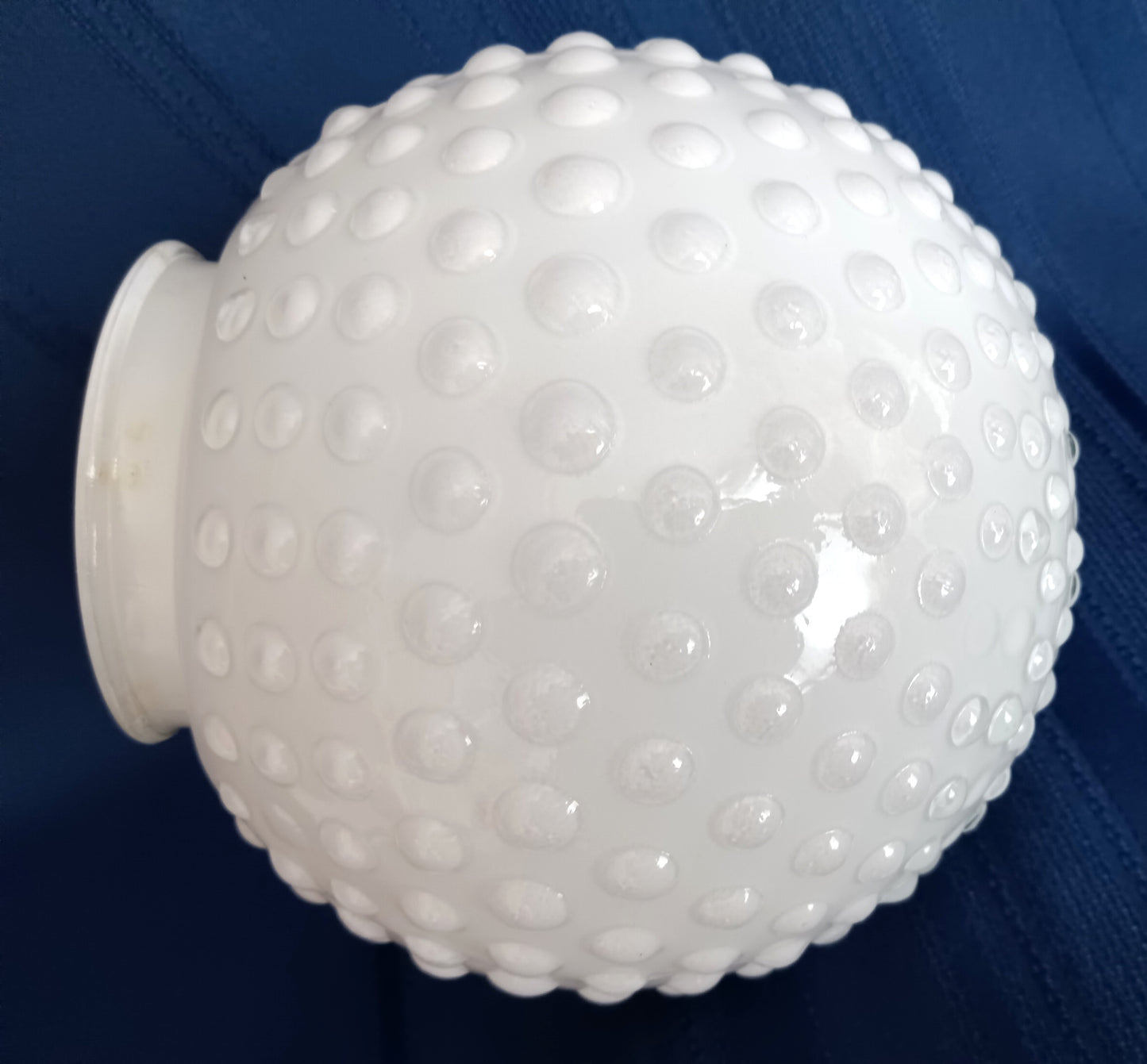 Vintage Milk Glass Lampshade Hobnail Pattern Round Ball Shape Replacement Wall Sconce Ceiling Light Globe Retro Lighting 3.25” Fitter