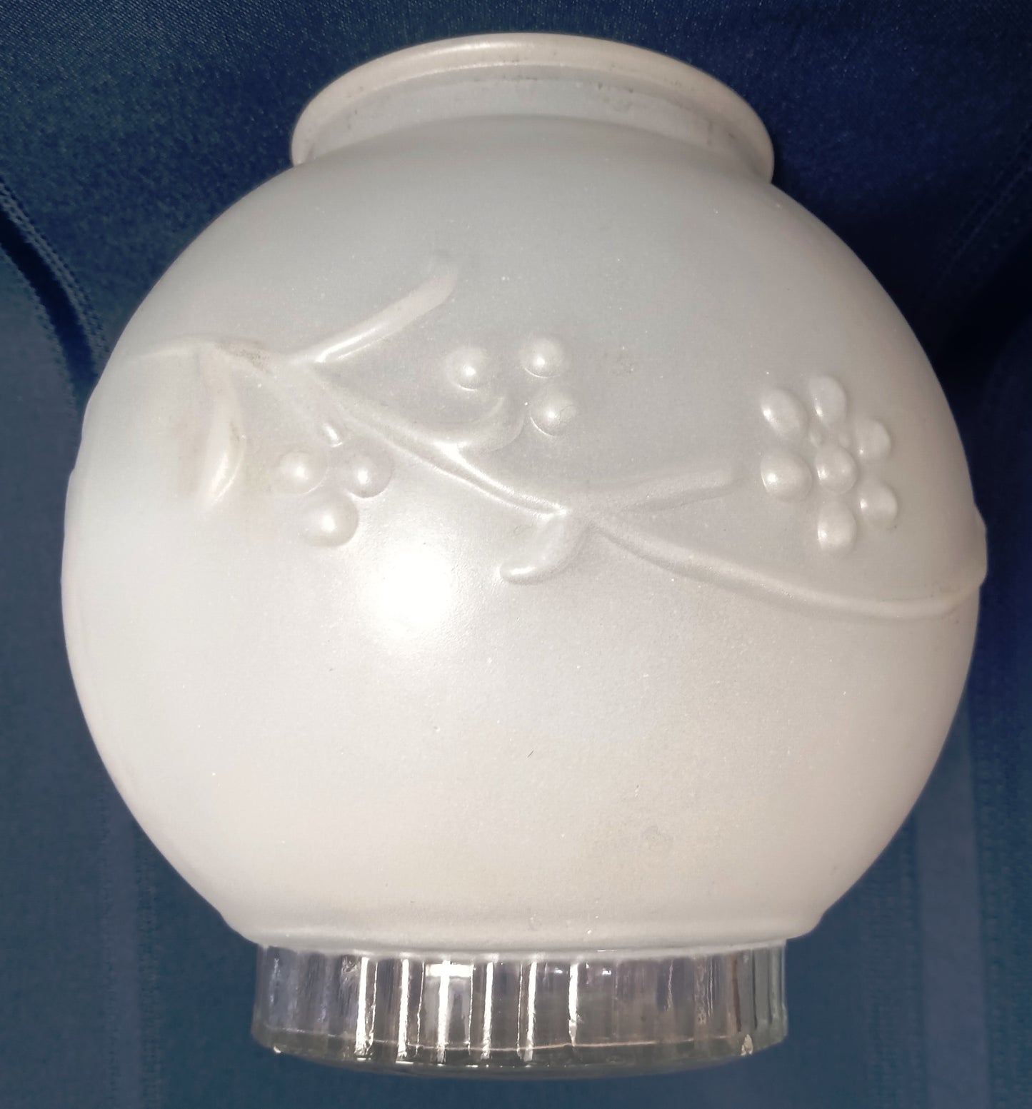 Vintage Frosted Clear Glass Shade Light Ceiling/Wall Fixture Round Lampshade 3D Design Floral Small Cover Globe Retro Lighting 3.25" Fitter