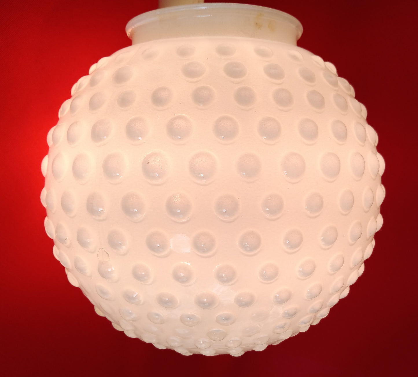Vintage Milk Glass Lampshade Hobnail Pattern Round Ball Shape Replacement Wall Sconce Ceiling Light Globe Retro Lighting 3.25” Fitter