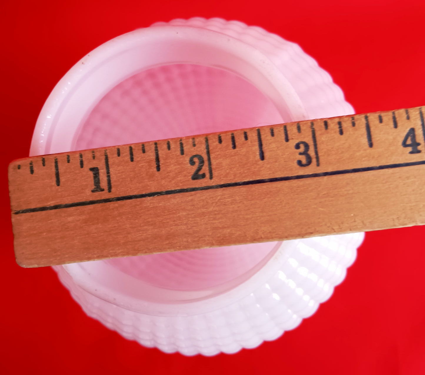 Vintage White Milk Glass Lampshade Hobnail Design Tulip Shaped Scalloped Top Replacement Cover Light Oil Electric Lamp Chimney 3.25” Fitter