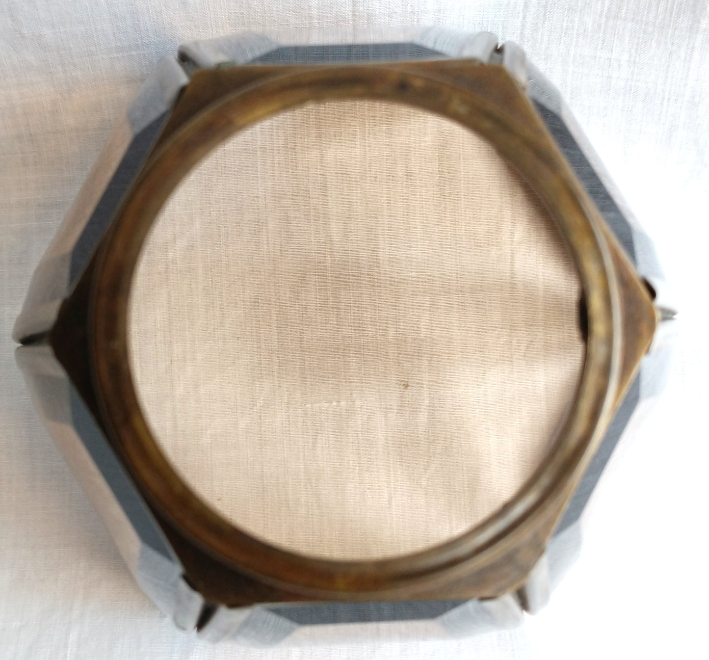 Vintage Art & Crafts Mission Replacement Light Shade Brass Prism 6 Panel Beveled Tinted Smoky Glass Porch Fan Retro Lighting 2.25” Fitter