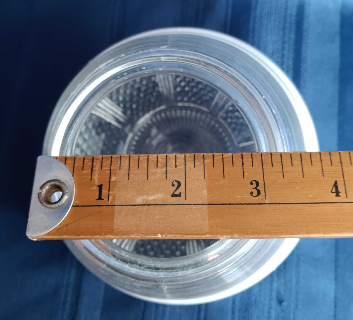 Vintage Art Deco White Clear Glass Lampshade Bullseye Ribbed Flush Mount Ceiling Bathroom Wall Fixture Replacement Cover Light 3.25” Fitter