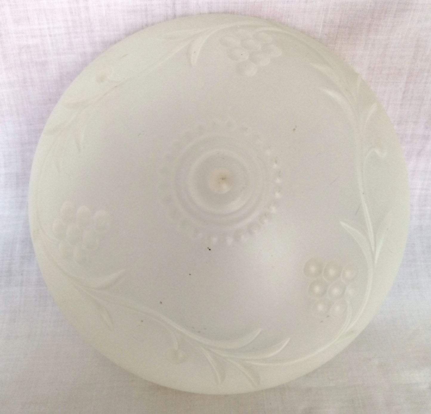 Vintage Replacement Lamp Shade Ceiling Wall Fixture Frosted Glass 3D Grapes and Vines Design Domed Globe Cover Light 6" Fitter