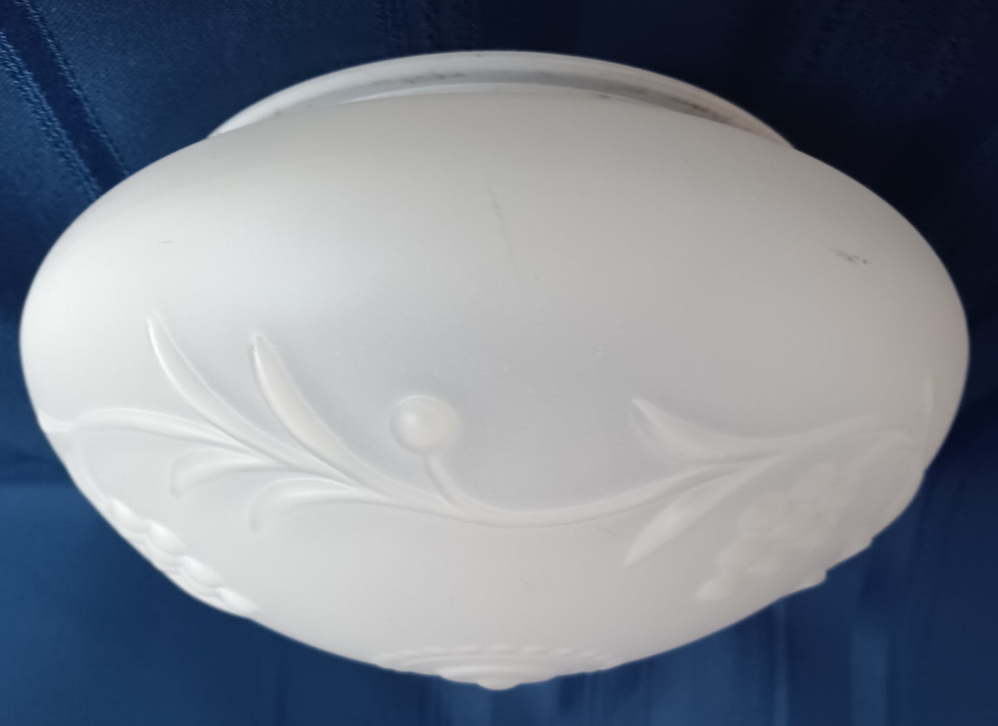 Vintage Replacement Lamp Shade Ceiling Wall Fixture Frosted Glass 3D Grapes and Vines Design Domed Globe Cover Light 6" Fitter