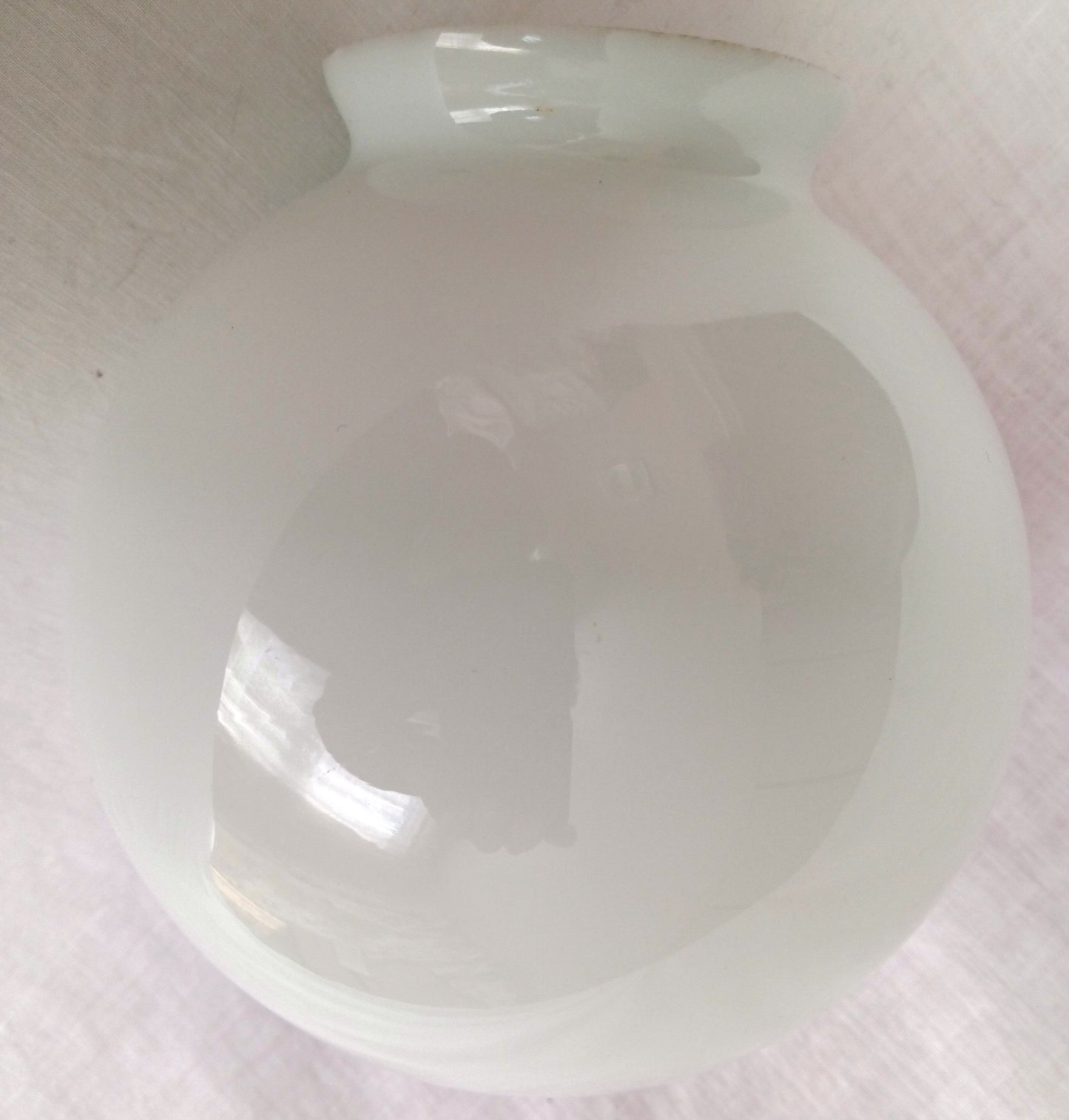 Vintage Milk Glass White Glass Small Replacement Lampshade Flush Mount Ceiling Wall Sconce Cover Light Ball Shape Globe 3.25” Fitter