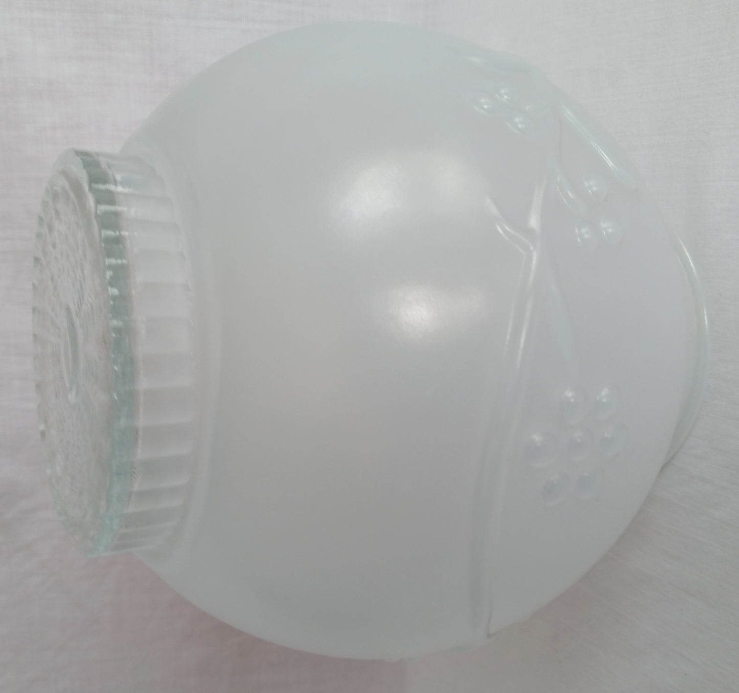 Vintage Frosted Clear Glass Shade Light Ceiling/Wall Fixture Round Lampshade 3D Design Floral Small Cover Globe Retro Lighting 3.25" Fitter