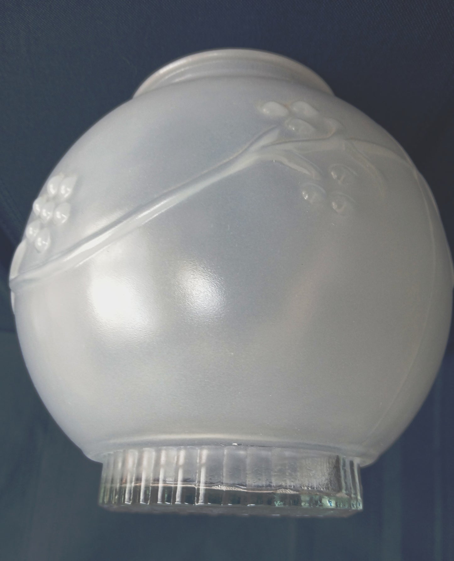 Vintage Frosted Clear Glass Shade Light Ceiling/Wall Fixture Round Lampshade 3D Design Floral Small Cover Globe Retro Lighting 3.25" Fitter