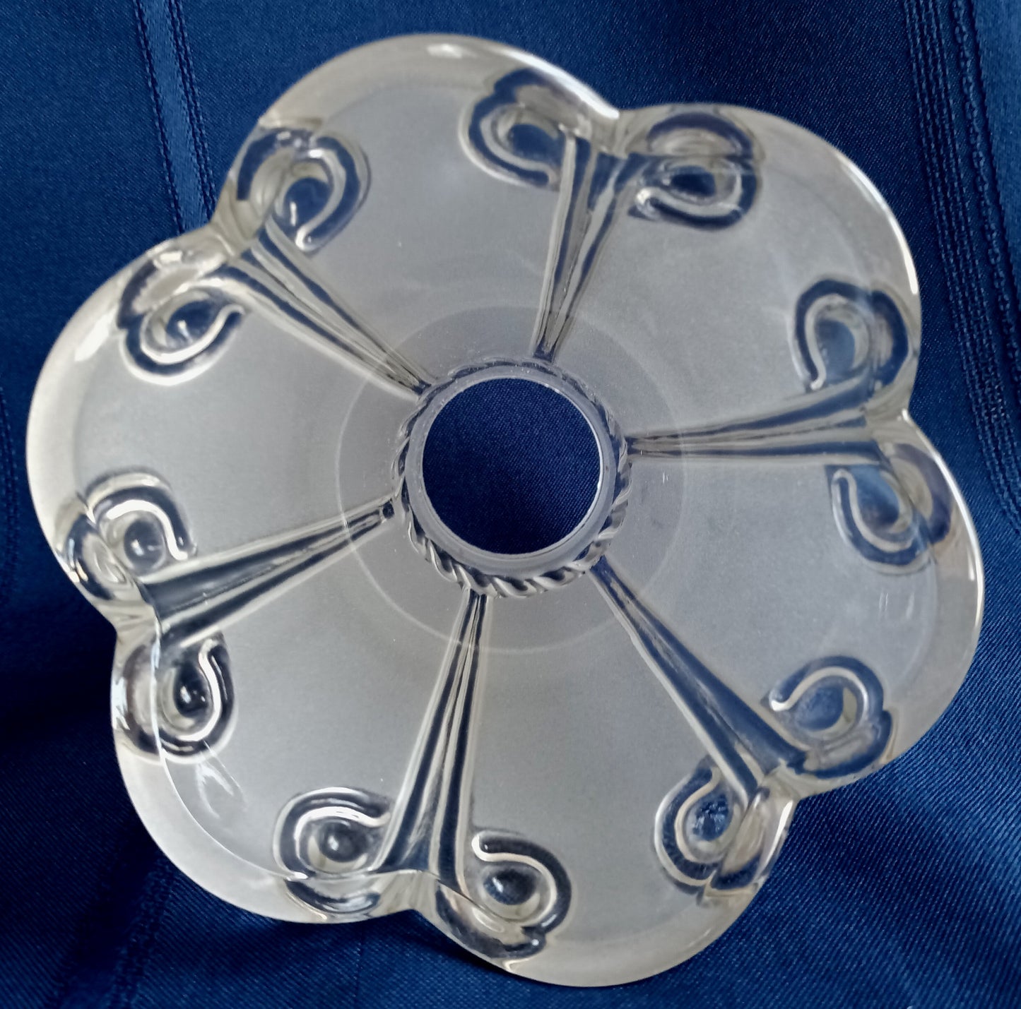 Vintage Clear Frosted Thick Glass Lamp Shade Bell Etched Ceiling Fan Chandelier Wall Sconce Lamp Replacement Light Cover Globe 2.25” Fitter