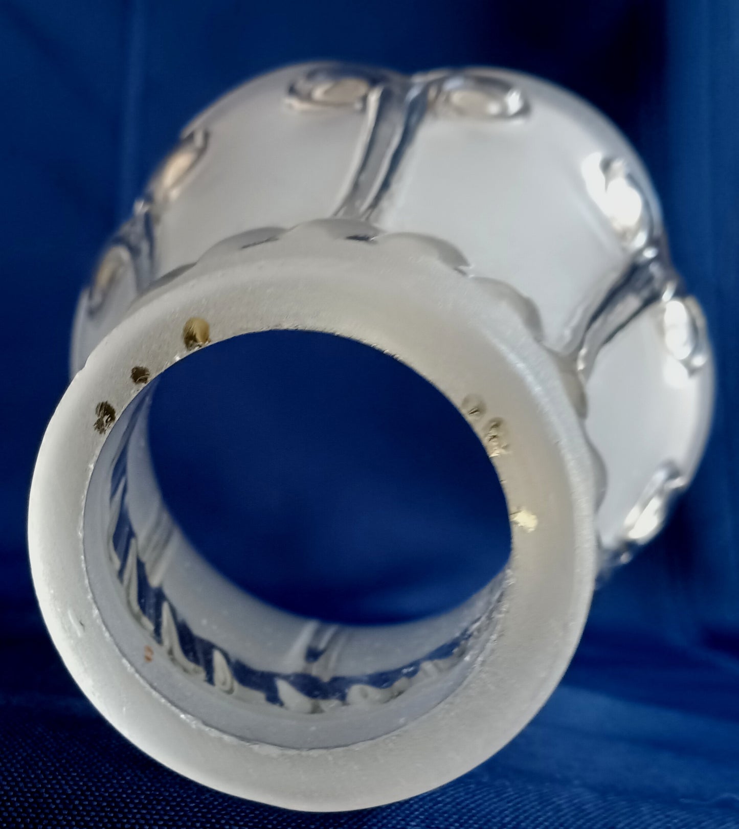 Vintage Clear Frosted Thick Glass Lamp Shade Bell Etched Ceiling Fan Chandelier Wall Sconce Lamp Replacement Light Cover Globe 2.25” Fitter