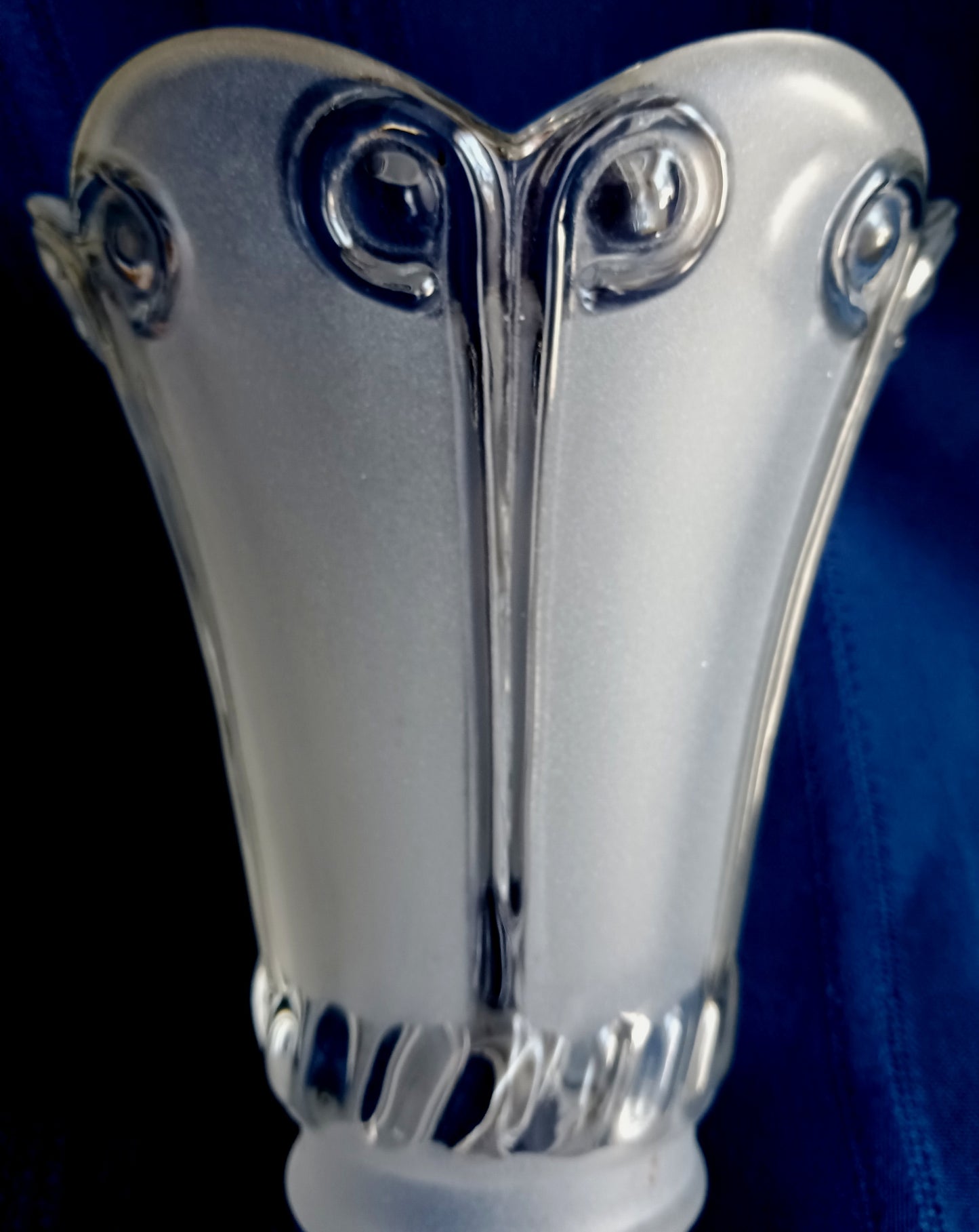 Vintage Clear Frosted Thick Glass Lamp Shade Bell Etched Ceiling Fan Chandelier Wall Sconce Lamp Replacement Light Cover Globe 2.25” Fitter