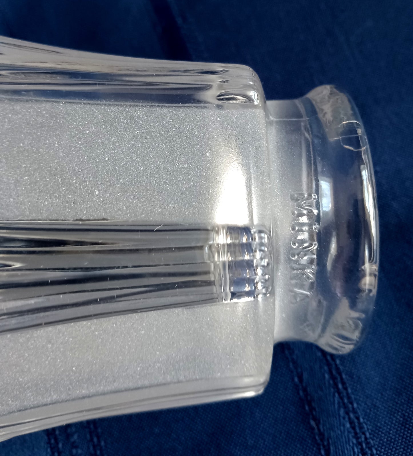 VTG Minka Lampshade Clear Panels Frosted Glass Bell Shape Scalloped Top Vanity Ceiling Fan Chandelier Replacement Light Cover 2.25" Fitter