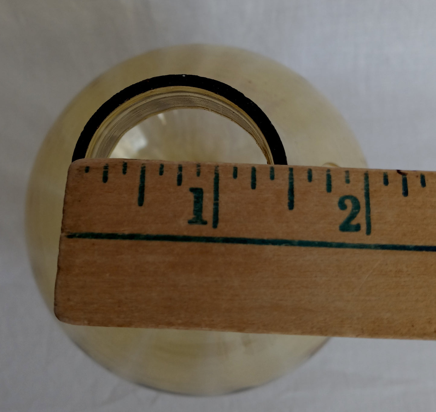 Vintage Hand-Blown Amber Glass Lamp Shade Bulbous Shape Wall Light Cover Kerosene Oil Lamp Replacement Chimney Straight Neck Fitter 2.25”