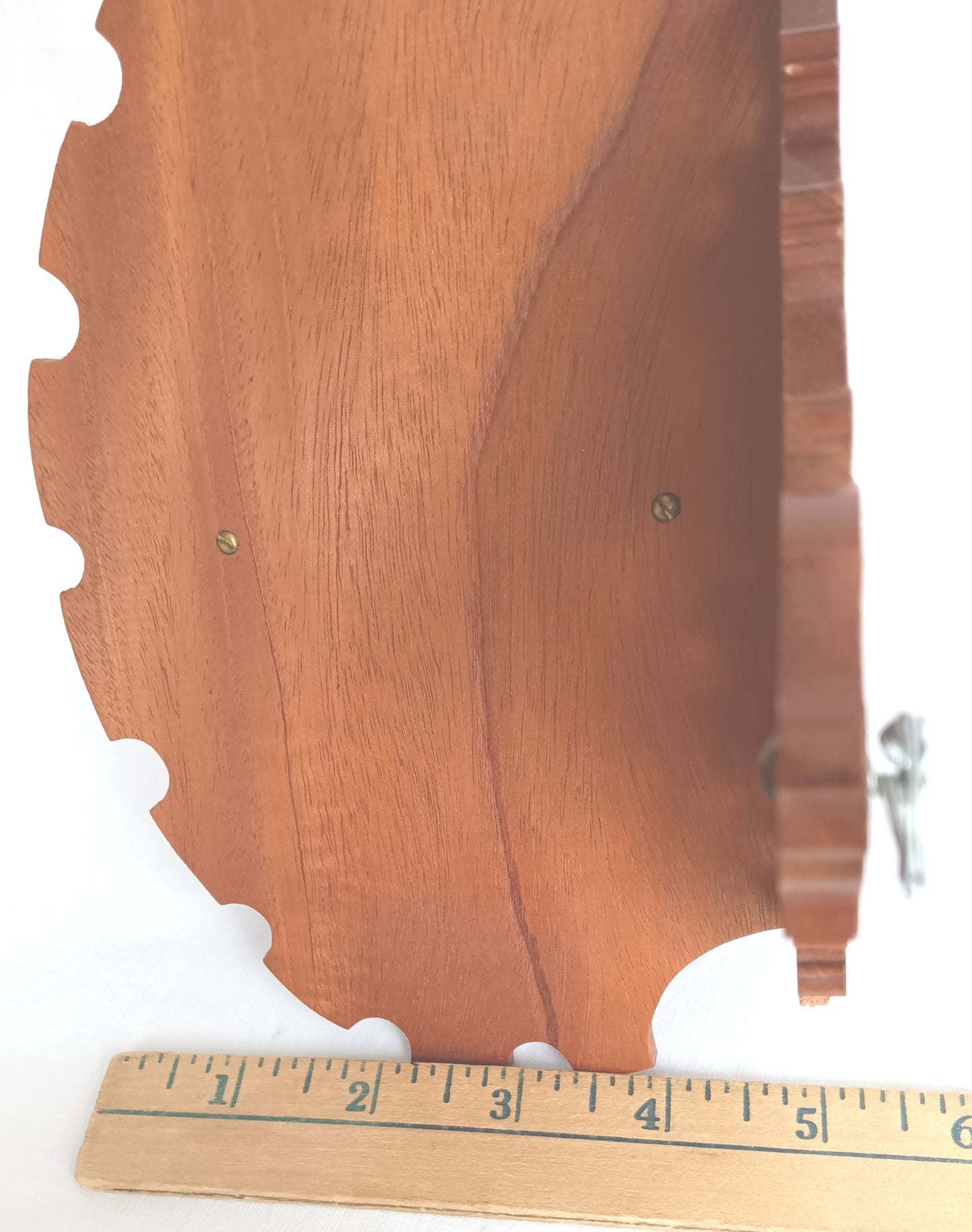 Vintage Victorian Fretwork Cherry Wood Carved Wooden Wall Shelf Scroll Saw Art Small Items Display