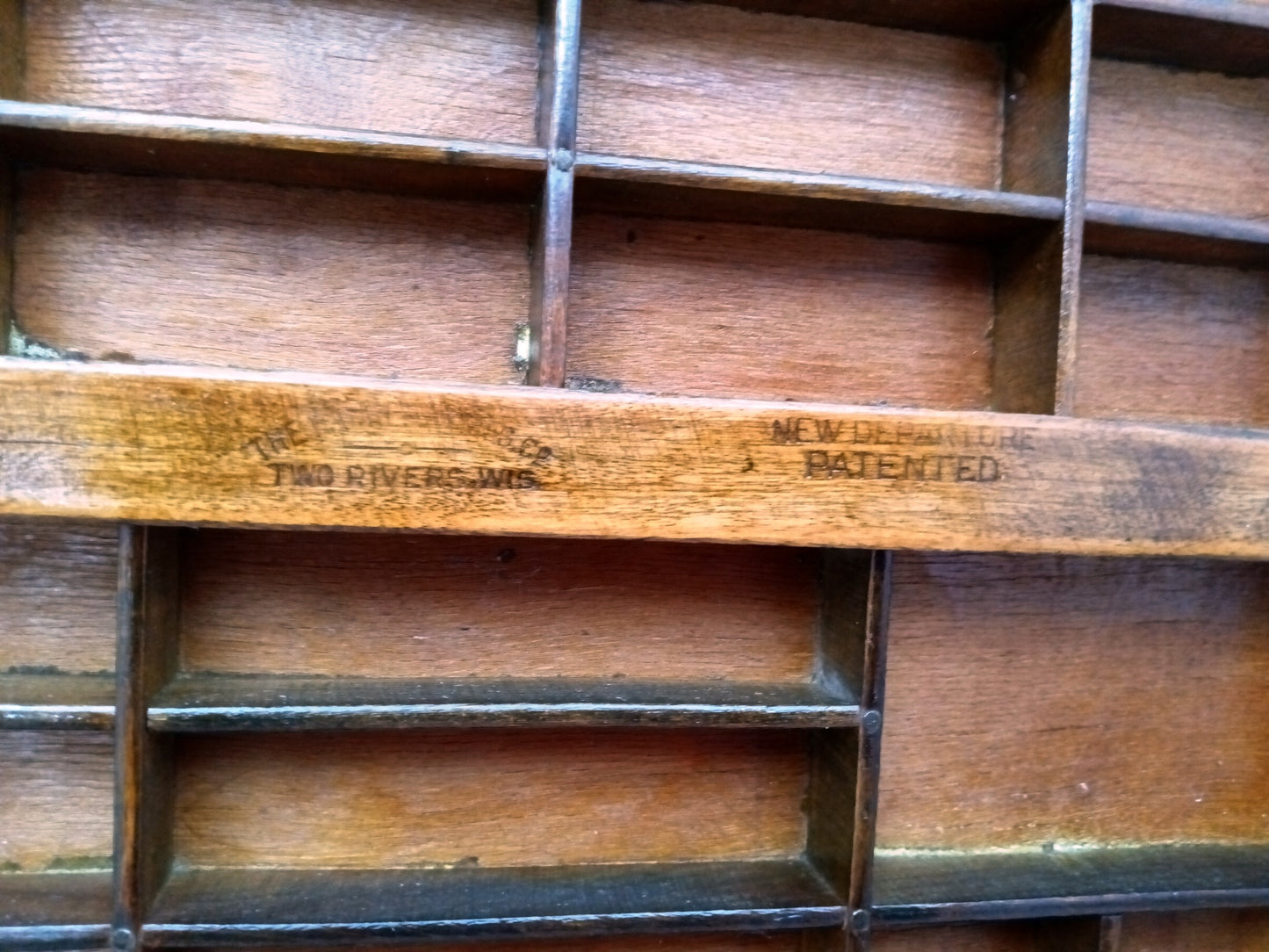 Antique Hamilton Printer Tray Letterpress Drawer Wooden Box 89 Cubbies/Compartments Primitive Shelf Display Jewelry Craft Collectible Rustic