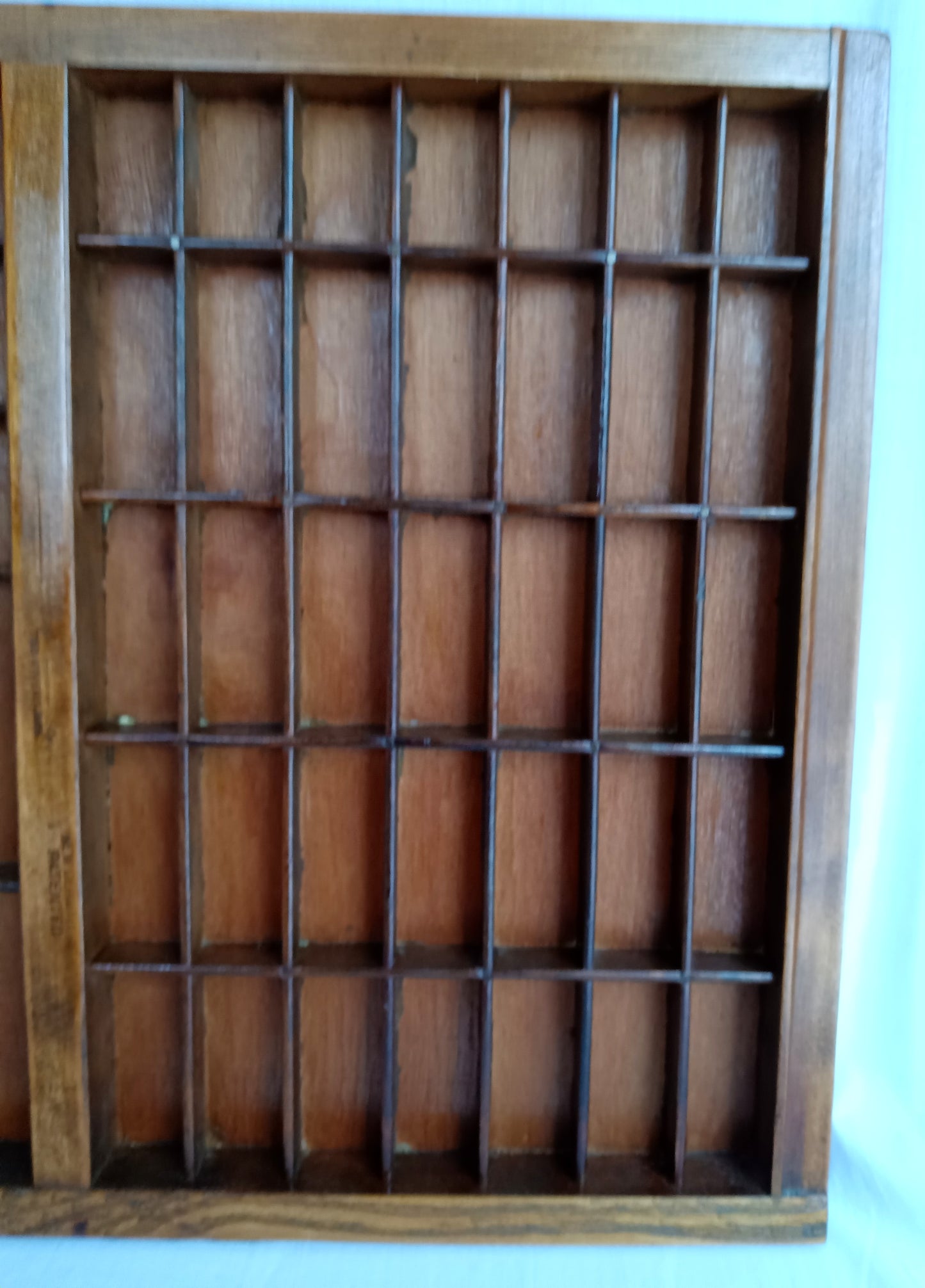 Antique Hamilton Printer Tray Letterpress Drawer Wooden Box 89 Cubbies/Compartments Primitive Shelf Display Jewelry Craft Collectible Rustic